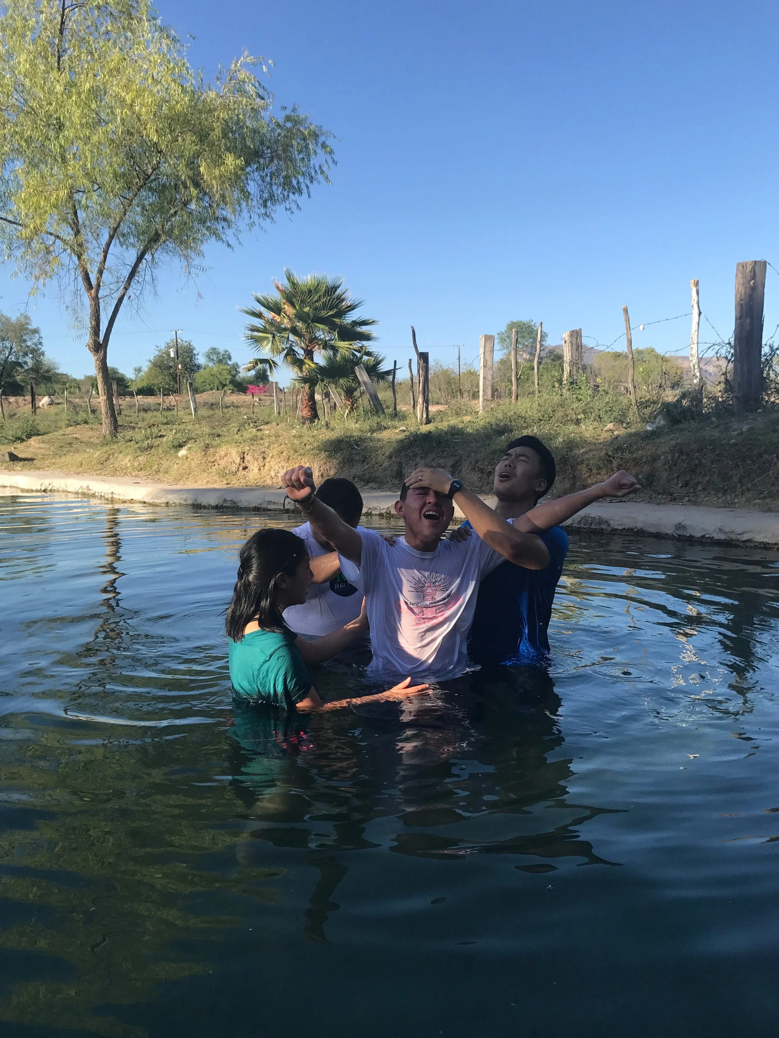Mateo getting baptized! This was such a beautiful moment for all of us. 