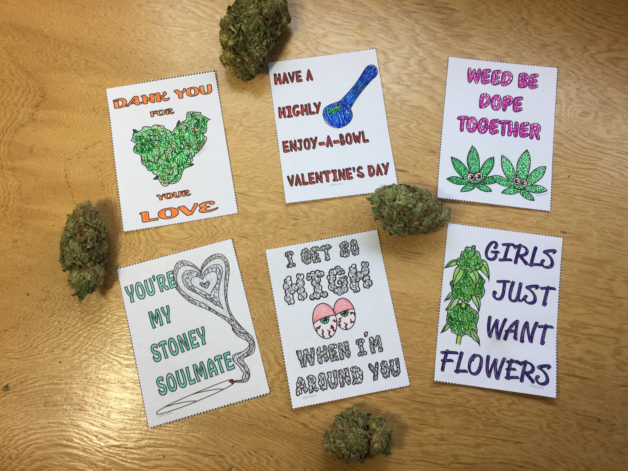 DIY Stoner Valentine's Day Cards by Chronic Crafter