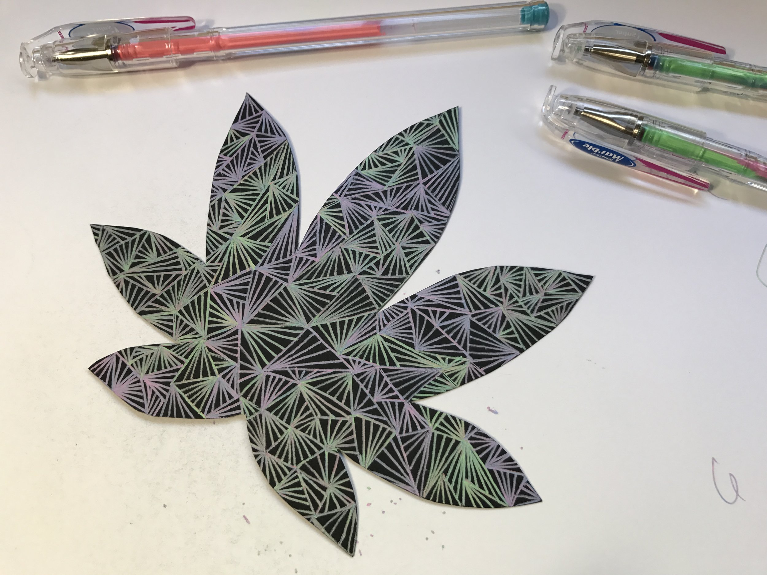 weed pencil drawing