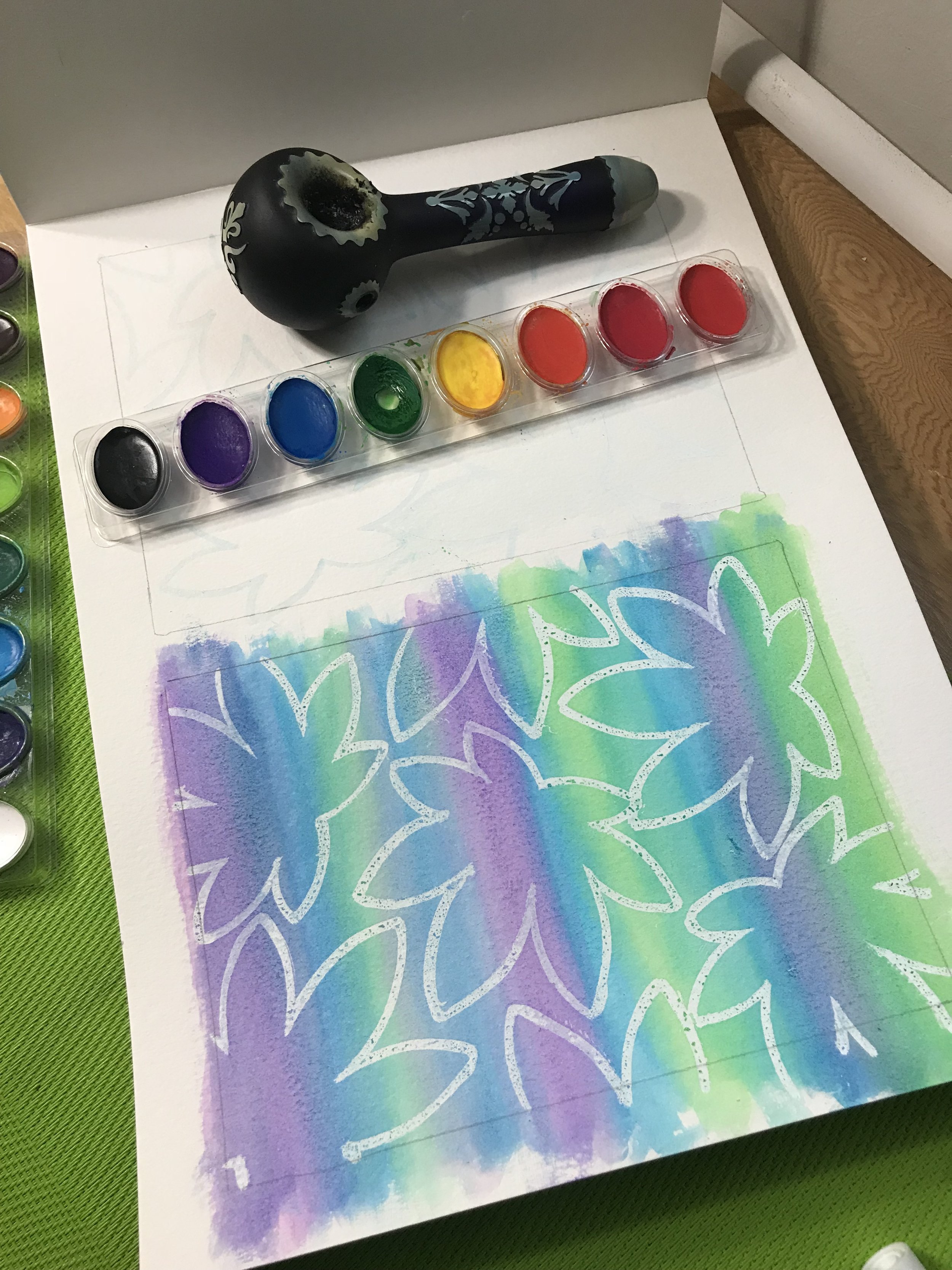 Getting High and Doing a Watercolor Painting — CHRONIC CRAFTER