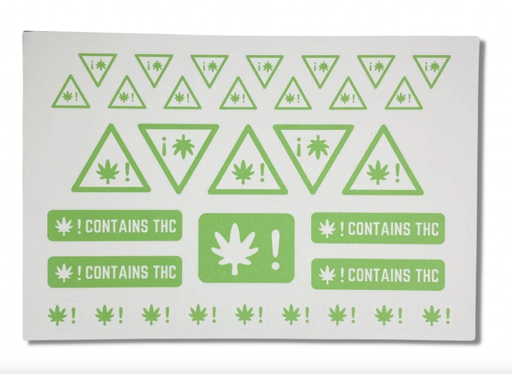 THC Stickers for Weed Edibles