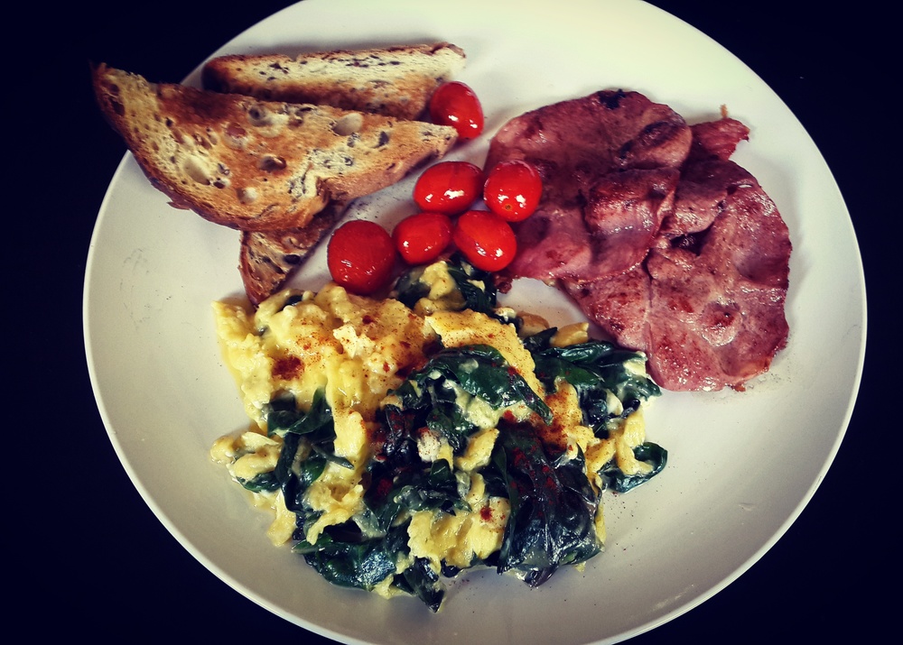 Scrambled Eggs Florentine