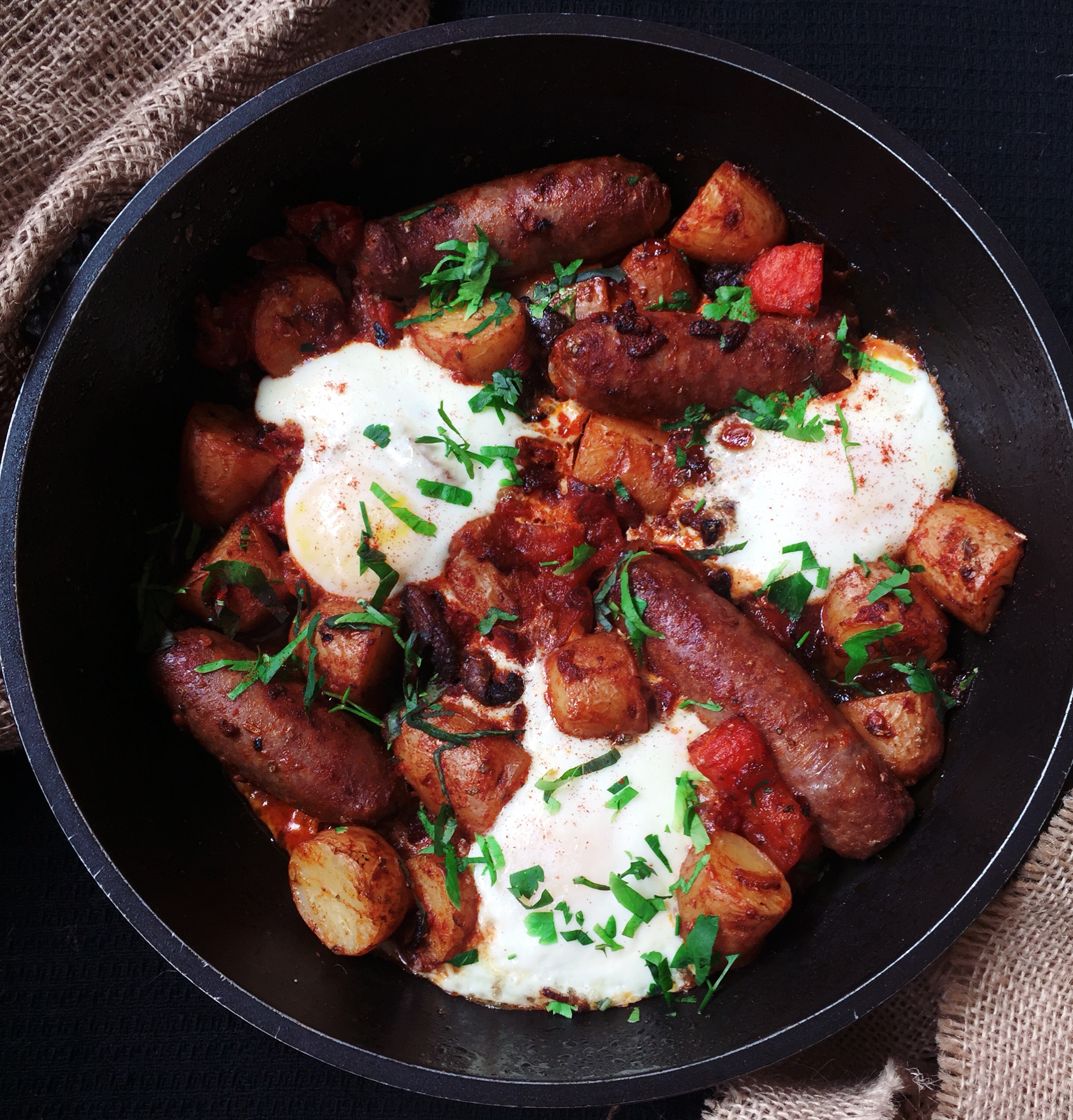 Potato, Sausage & Bacon Hash