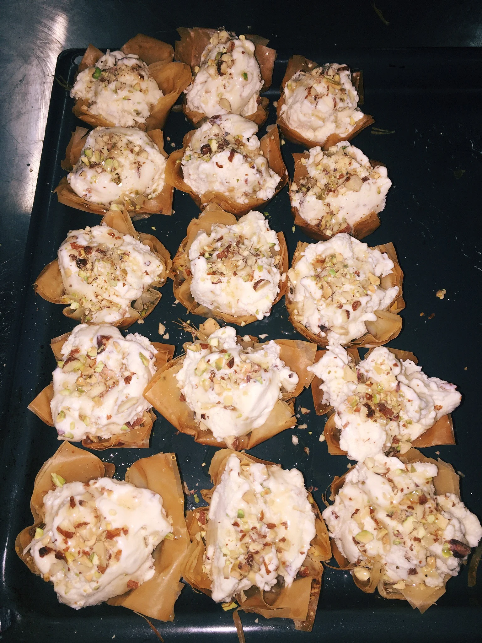 Baklava Ice Cream Cups 