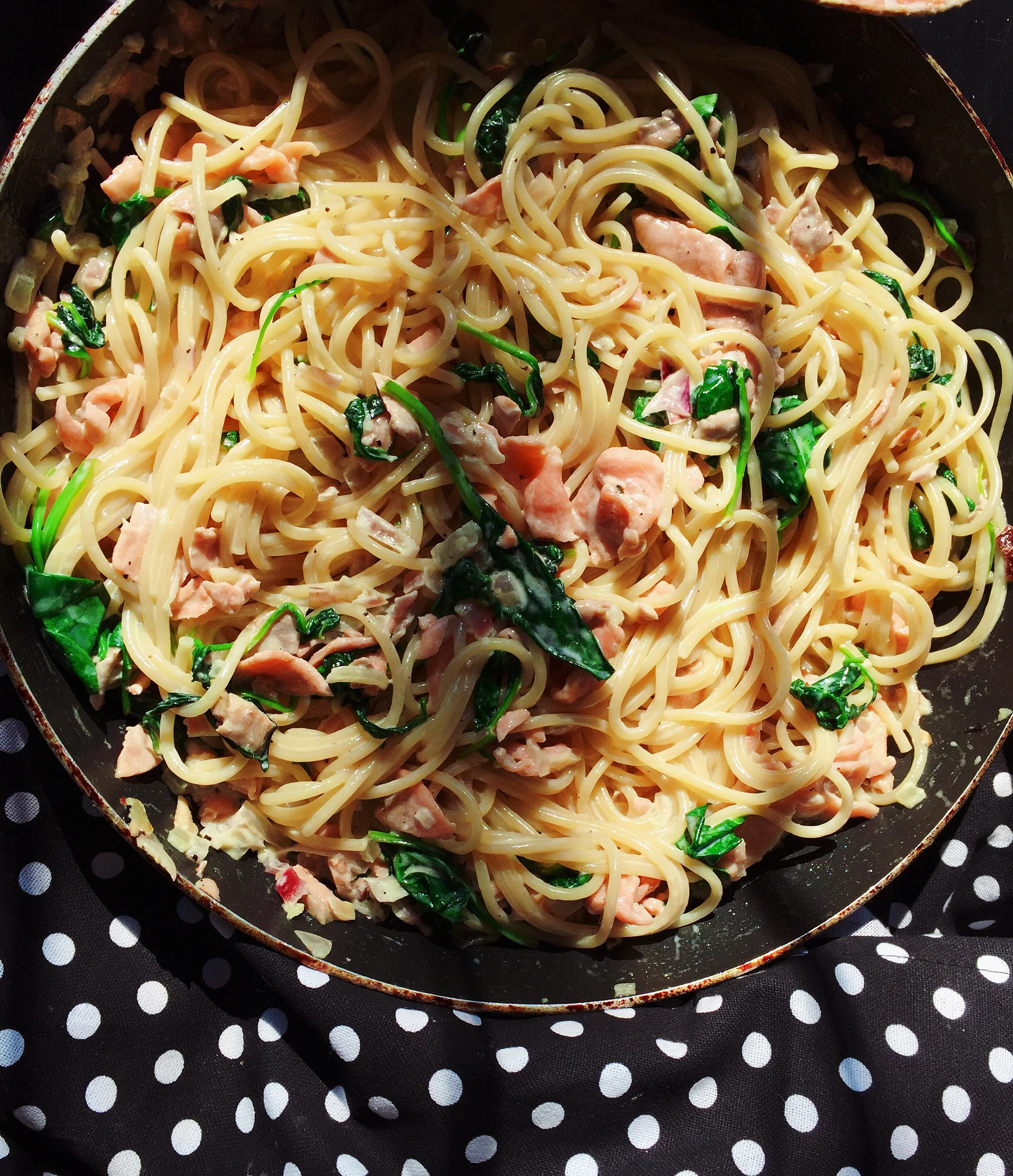 Smoked Salmon & Baby Spinach Pasta