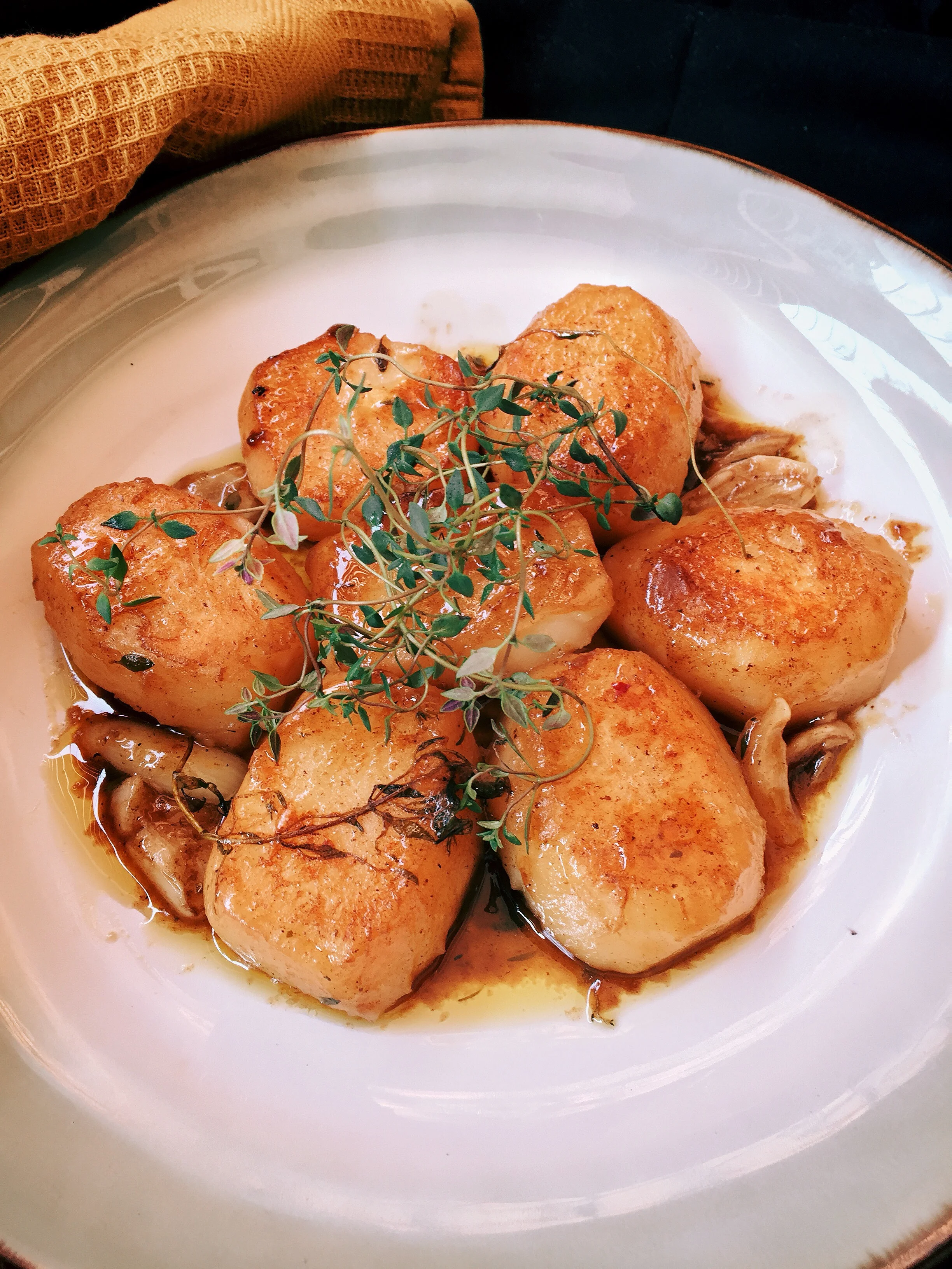 Thyme & Garlic Fondant Potatoes 