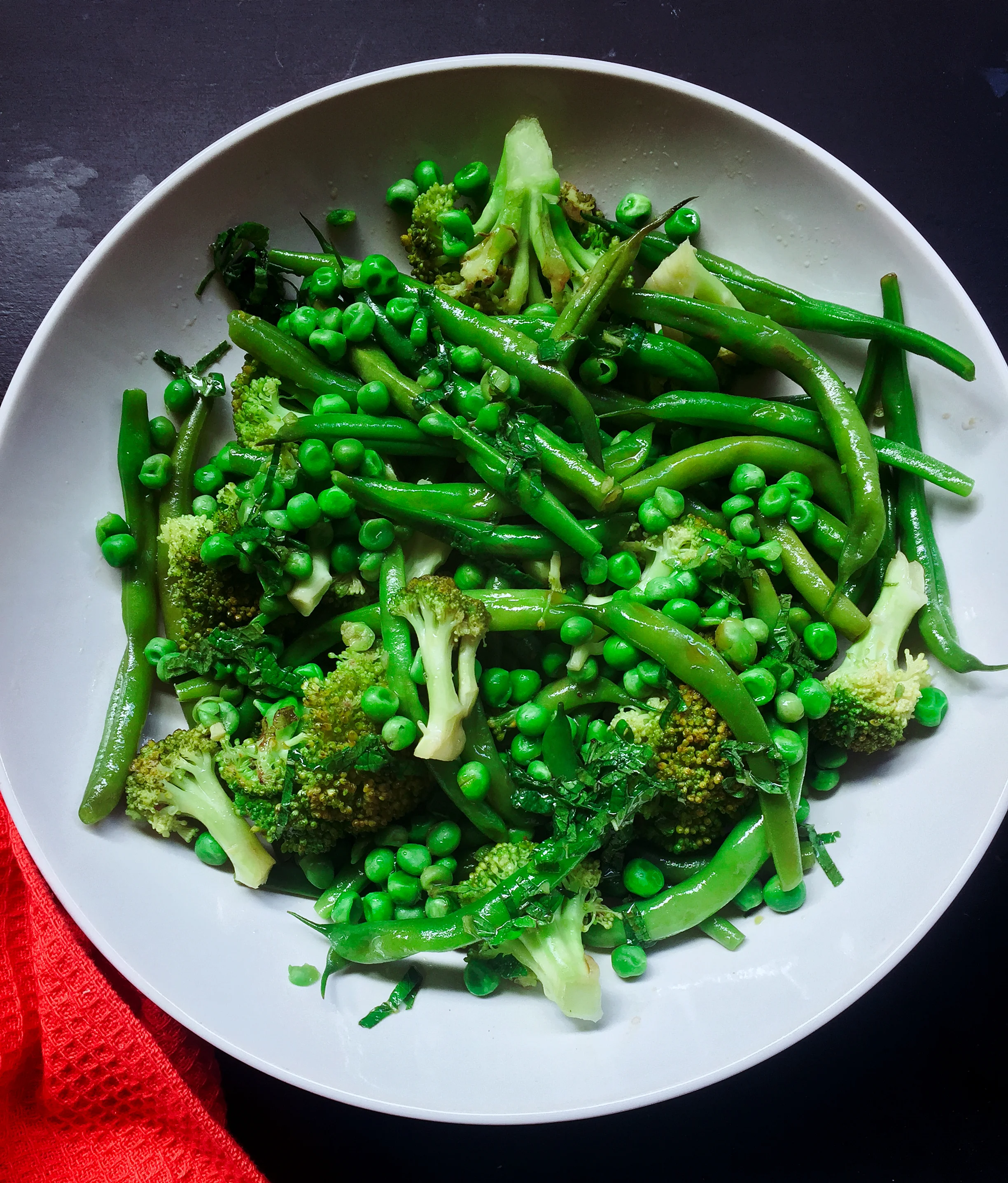 Steamed Greens With Balsamic Vinaigrette 