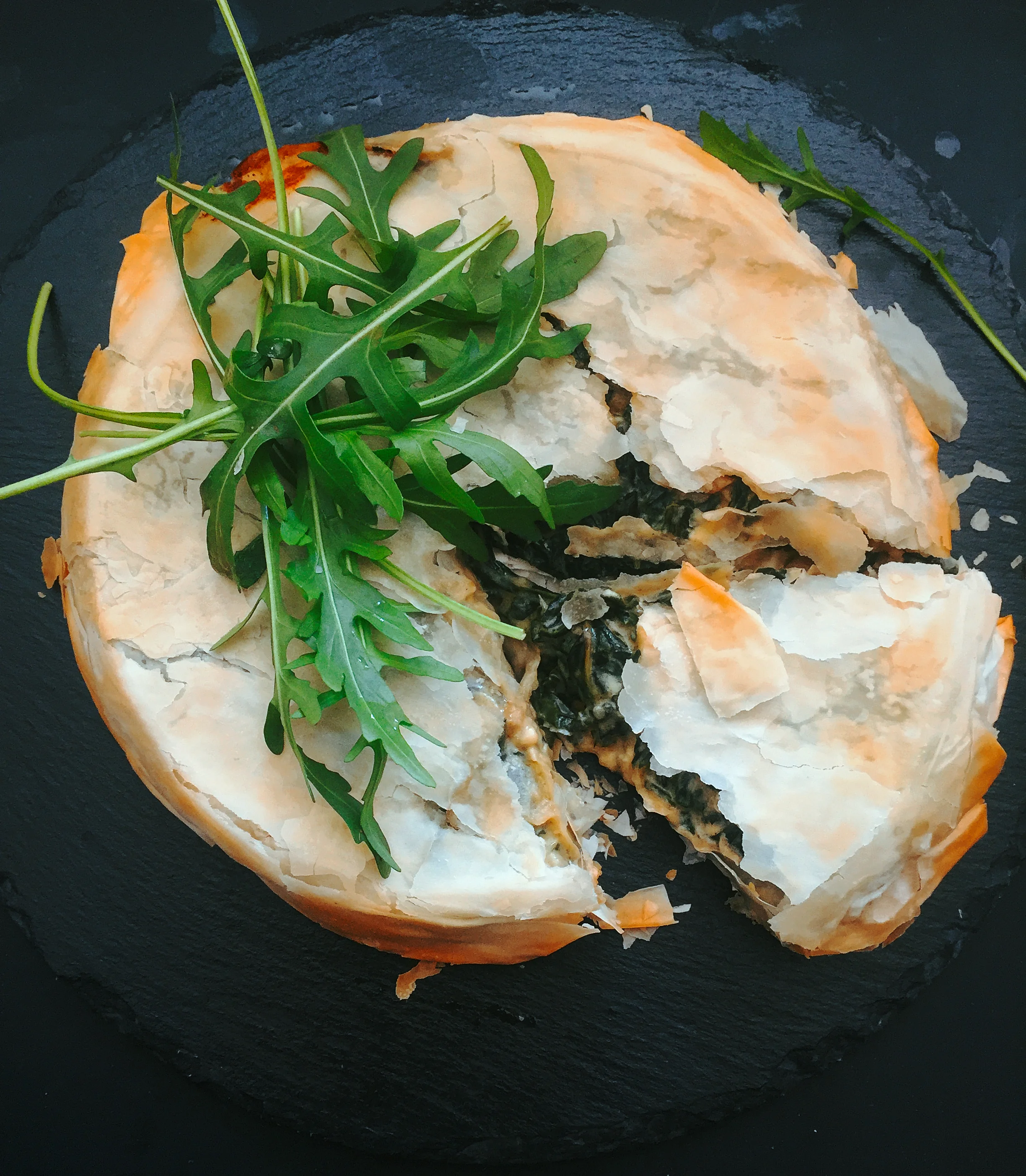 Spinach, Mushroom &amp; Feta  Pie