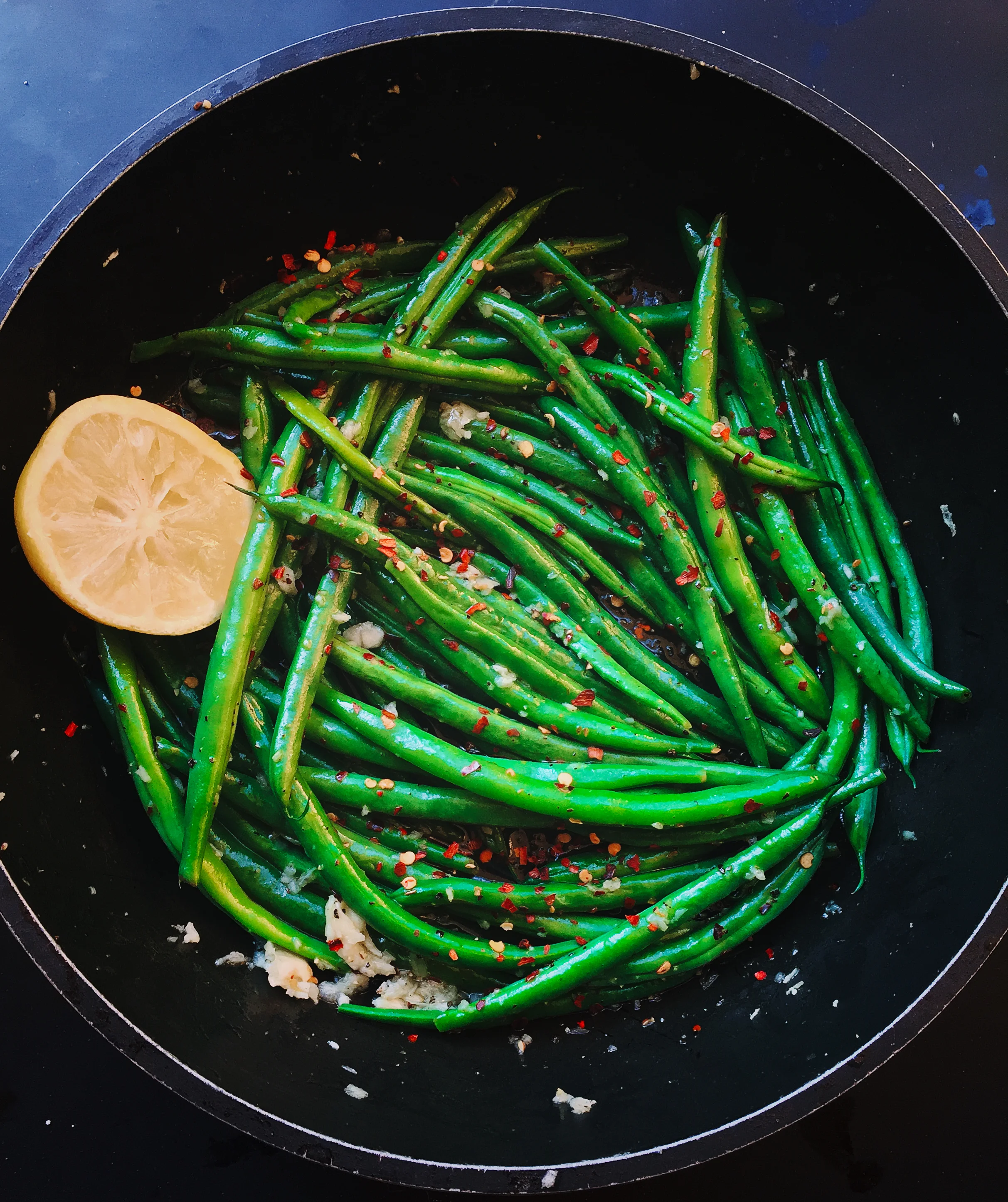 Garlic, Lemon & Chili Green Beans 