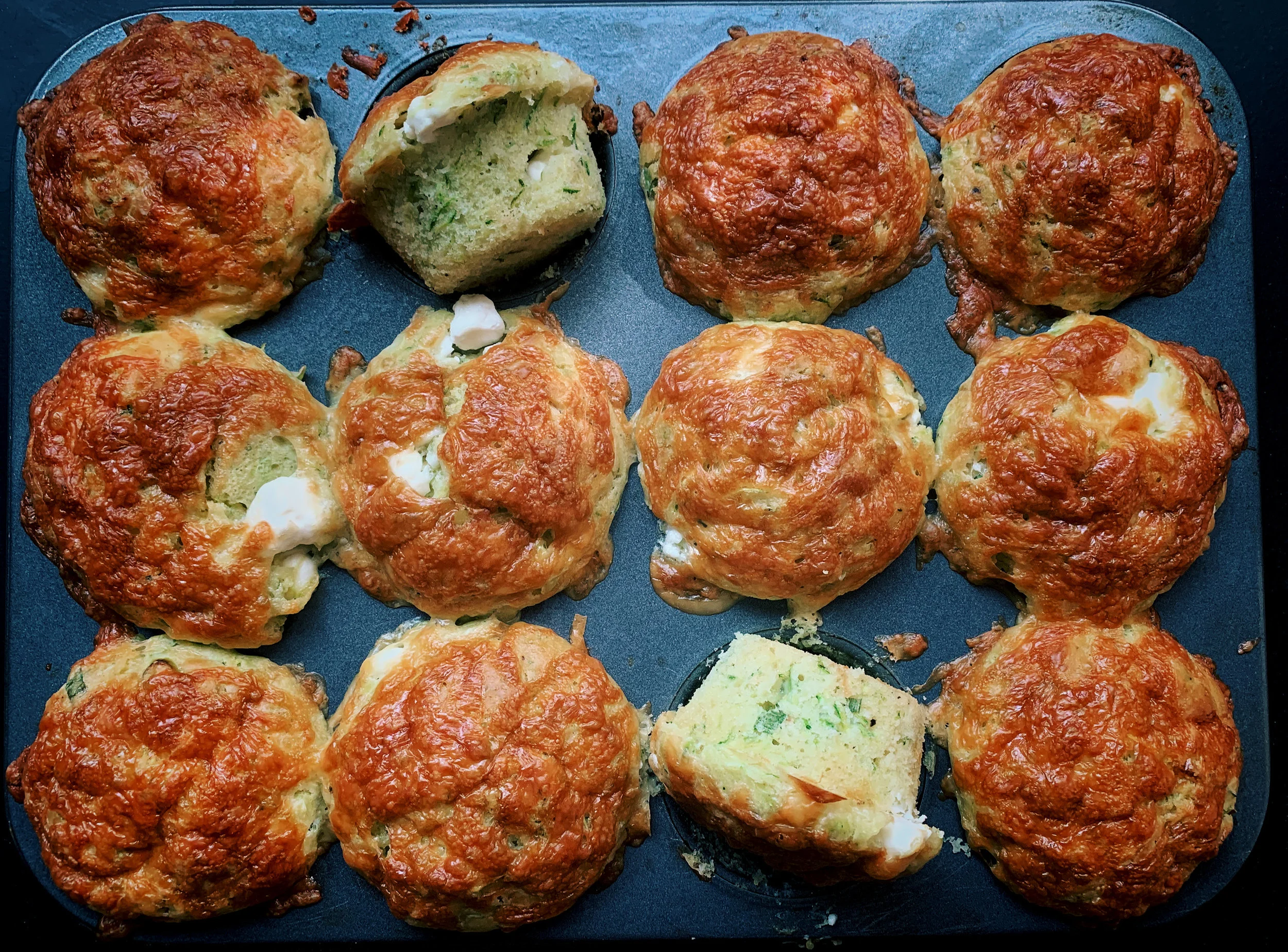 Baby Marrow &amp; Cheese Muffins 