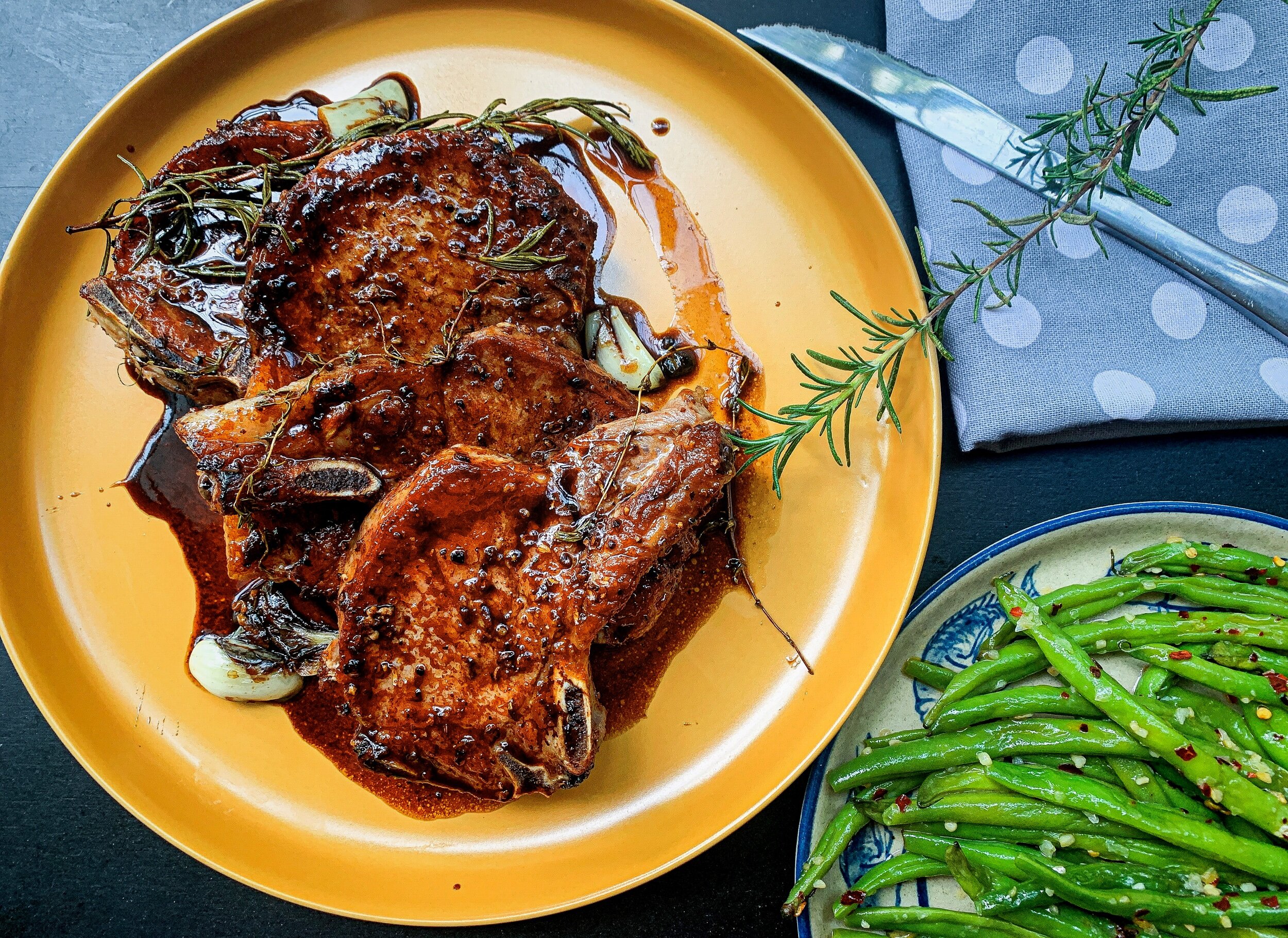 Rosemary &amp; Balsamic Pork chops