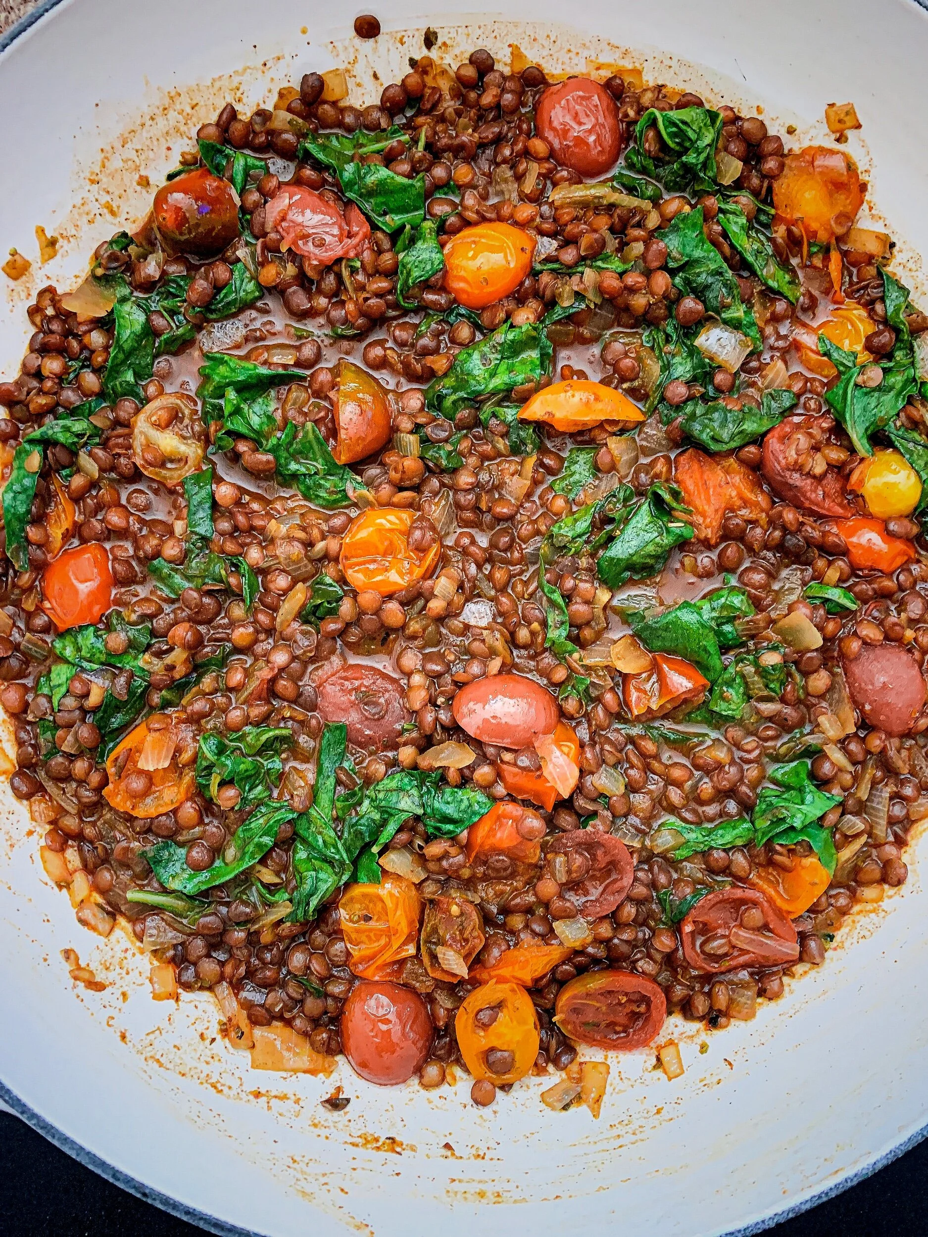 Spinach &amp; Tomato Lentils