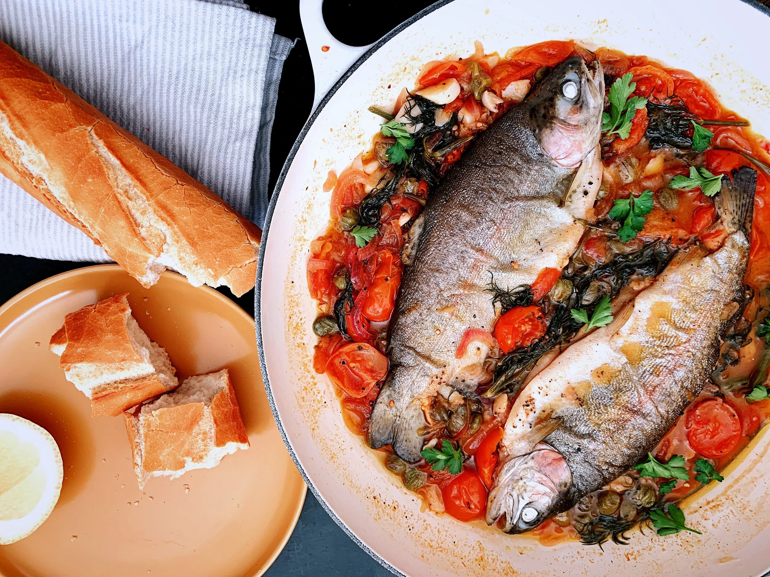 Spicy Tomato Steamed Fish