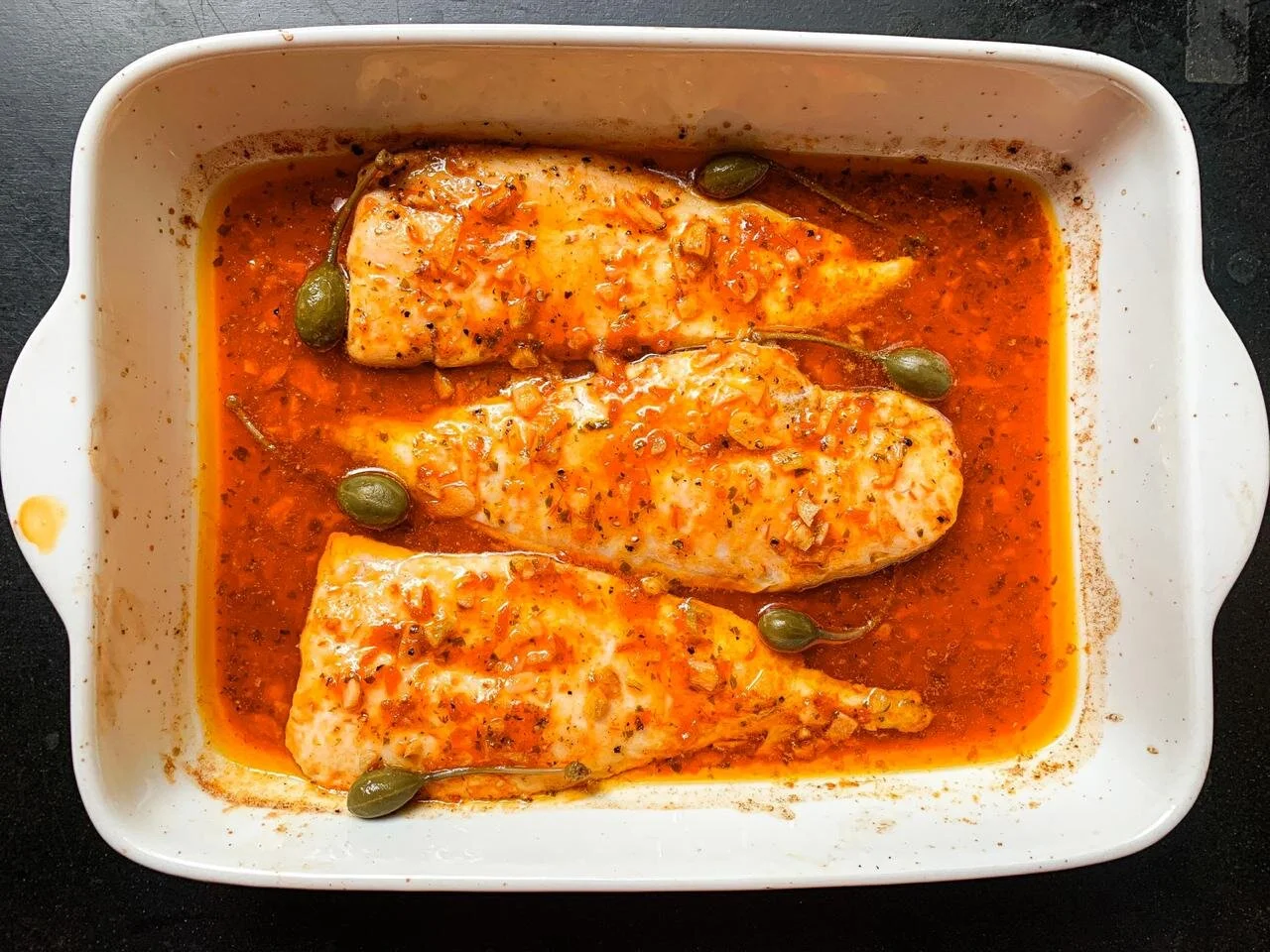 Sun-Dried Tomato Baked Fish 