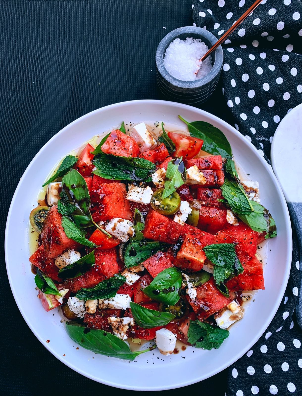 Watermelon, Tomato  &amp; Feta Salad 