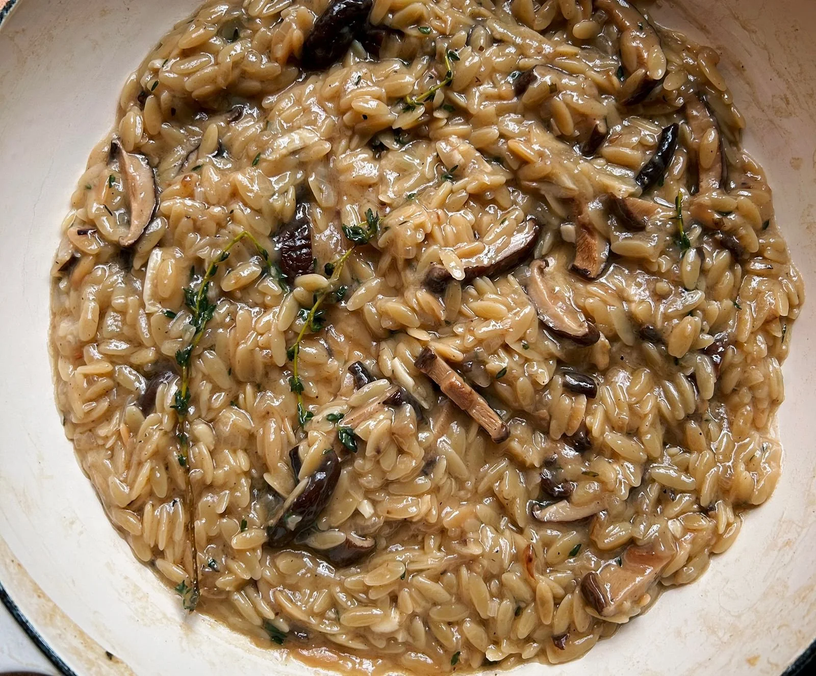 Mushroom Orzo Risotto 