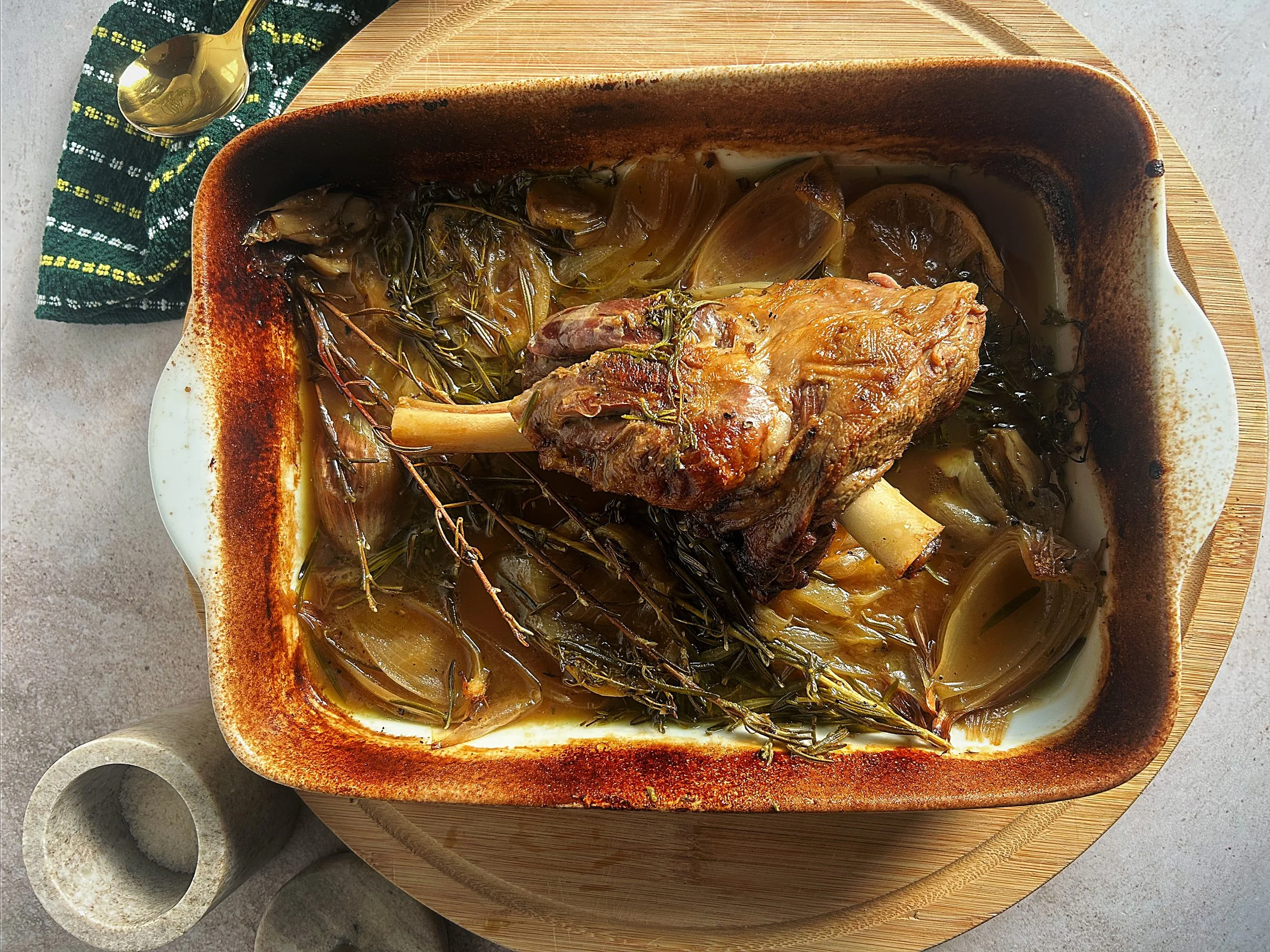 White Wine &amp; Lemon Braised Lamb Shanks