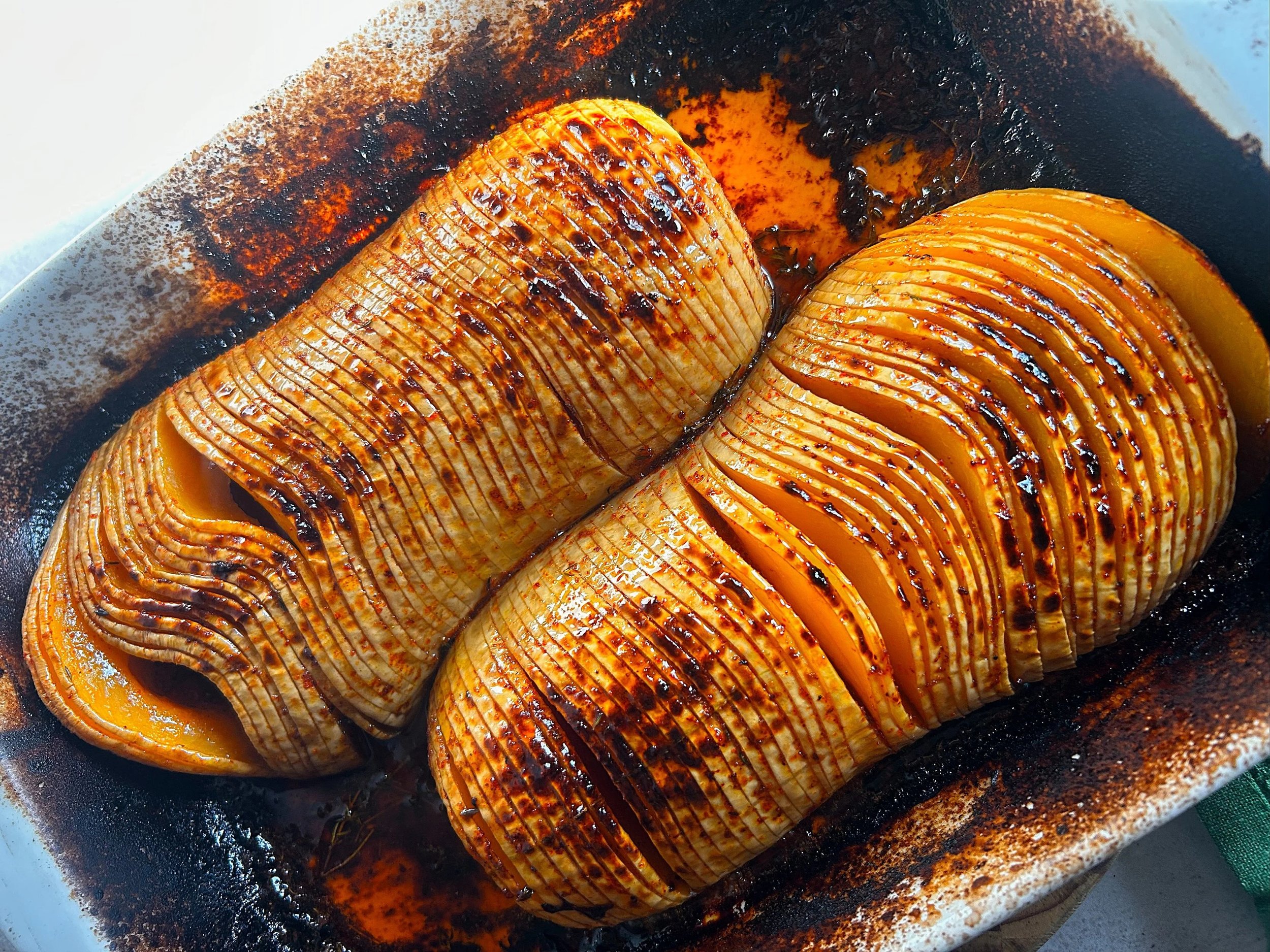 Hasselback Butternut with Honey &amp; Paprika Glaze