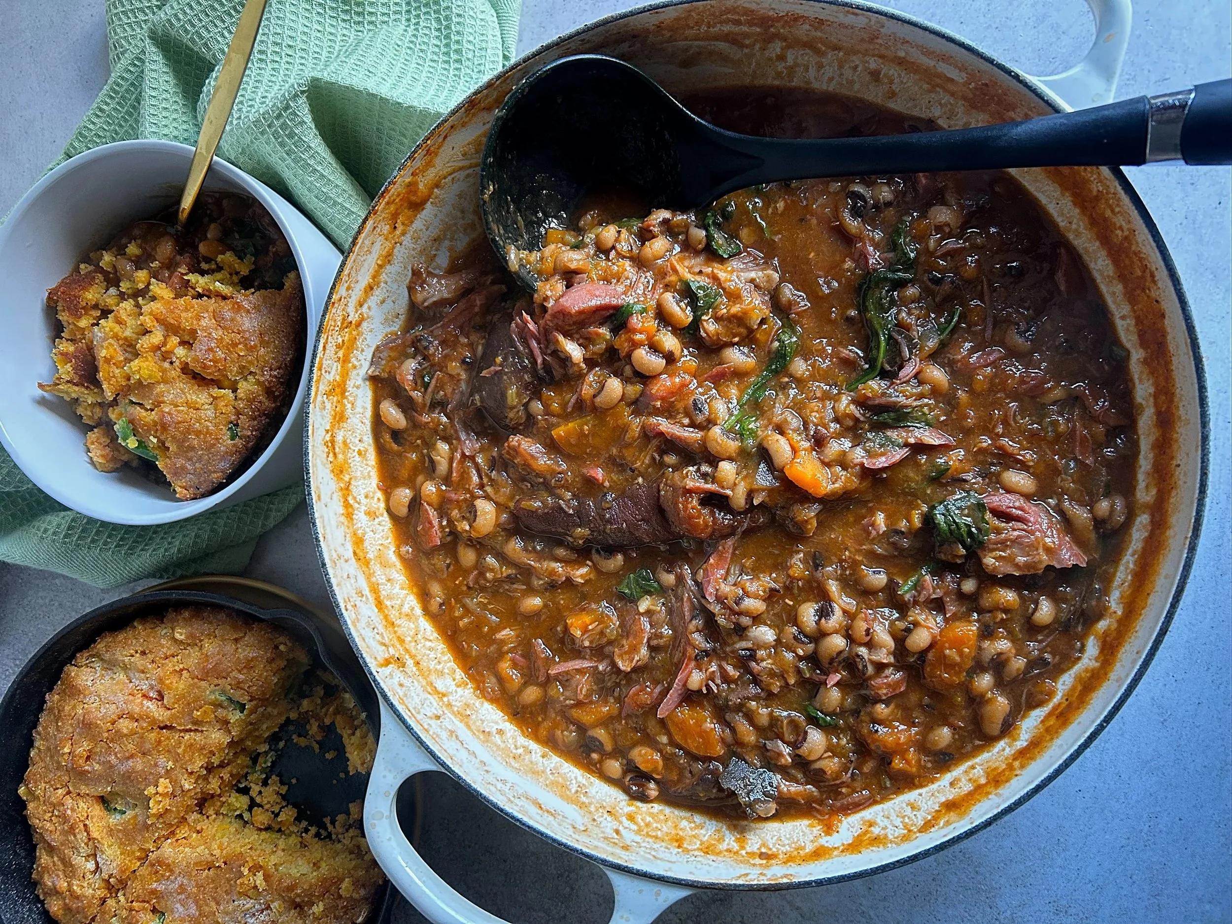 Black-Eyed Beans with Smoked Eisbein