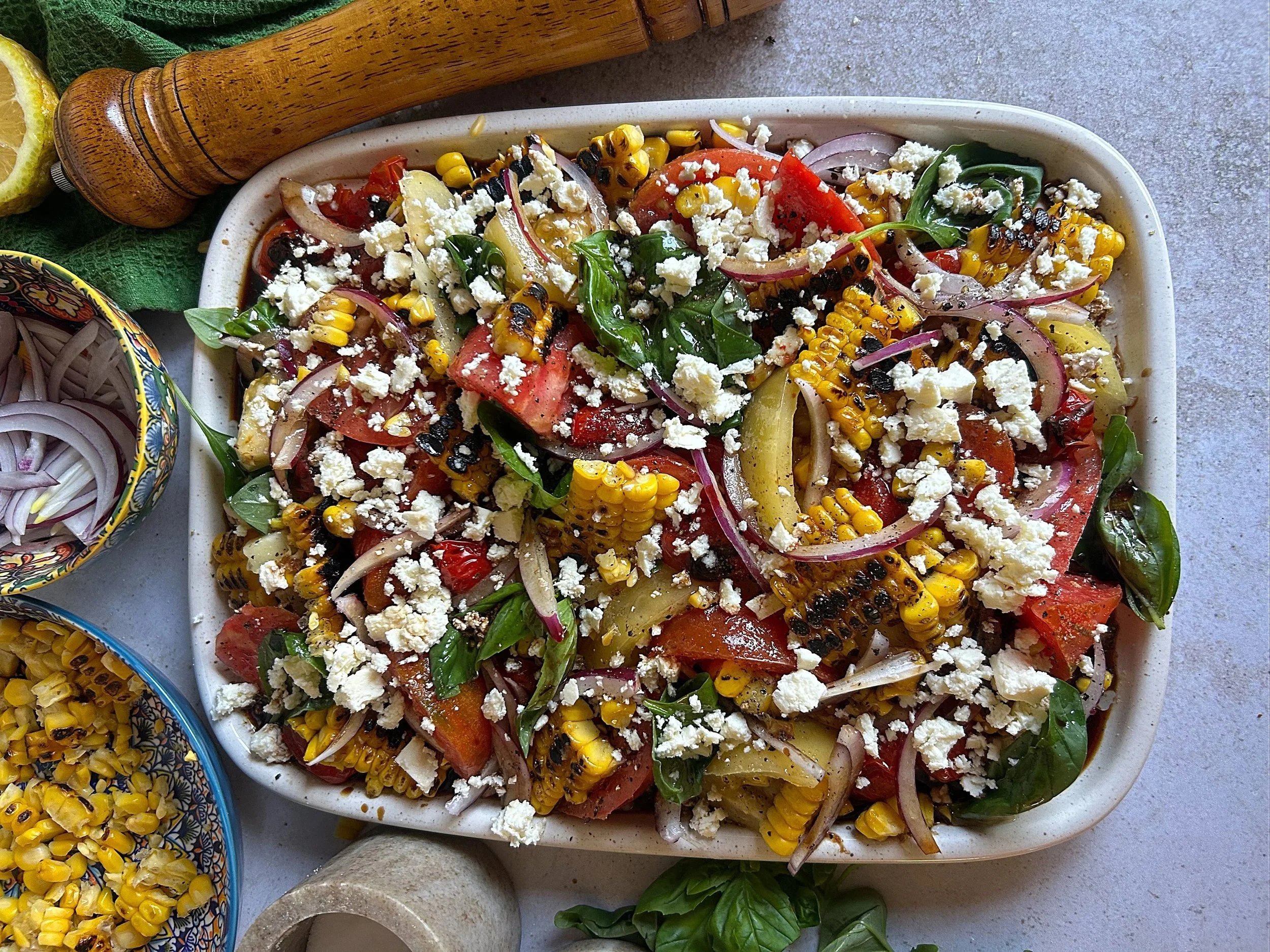 Tomato &amp; Charred Corn Salad 
