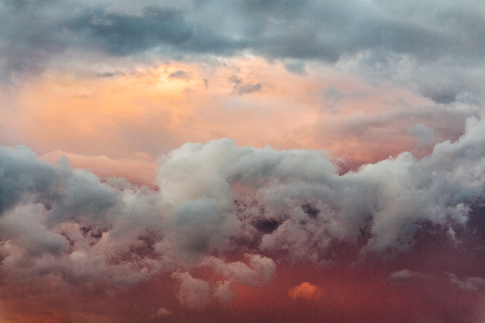 As the sky turned red the heart turned blue