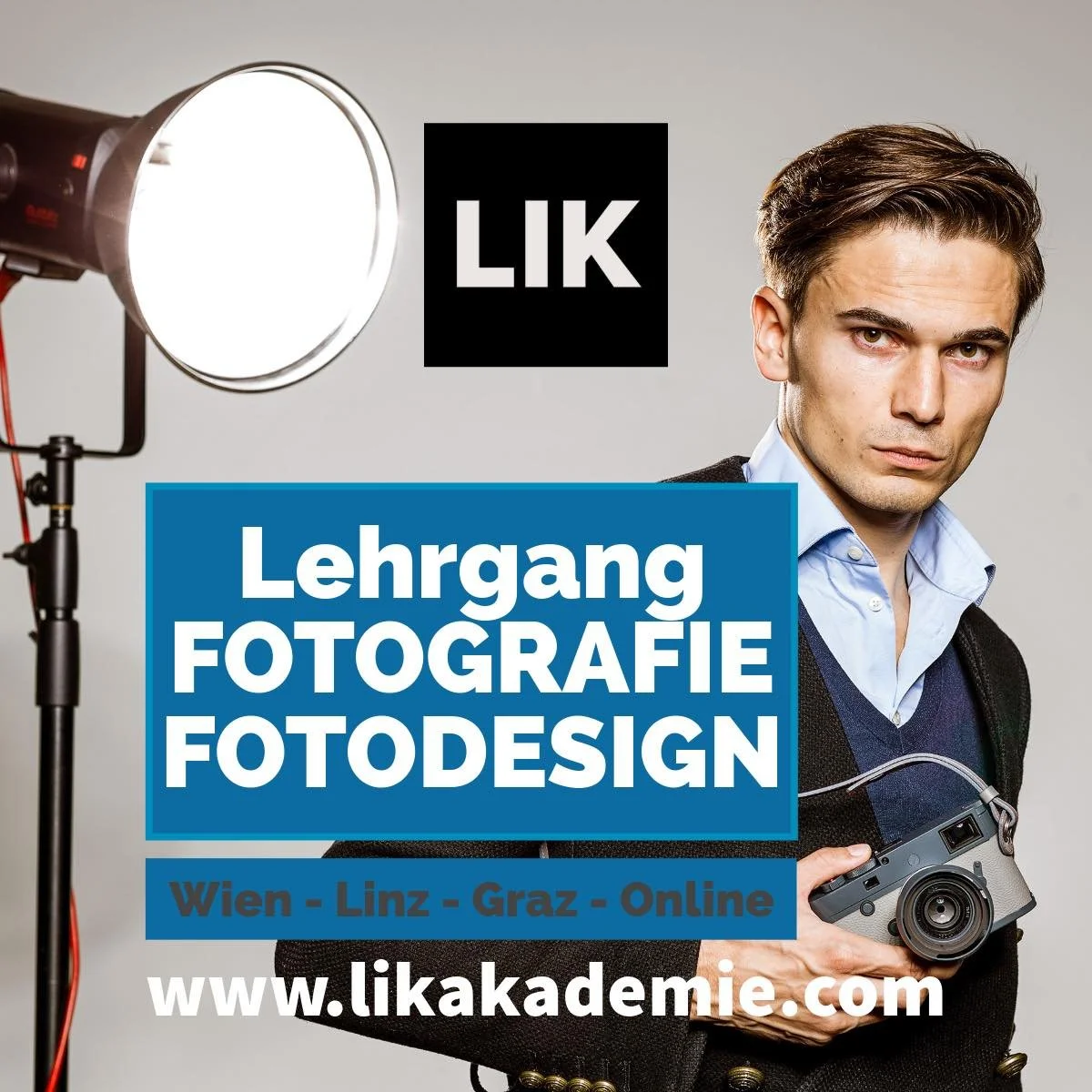 AUS GUTEN FOTOS WERDEN STARKE BILDER.

Du m&ouml;chtest Bildbearbeitung nicht nur ausprobieren, sondern professionell beherrschen?

Im berufsbegleitenden Diplomlehrgang Fotodesign der LIK Akademie lernst du, Fotografien technisch pr&auml;zise und kre