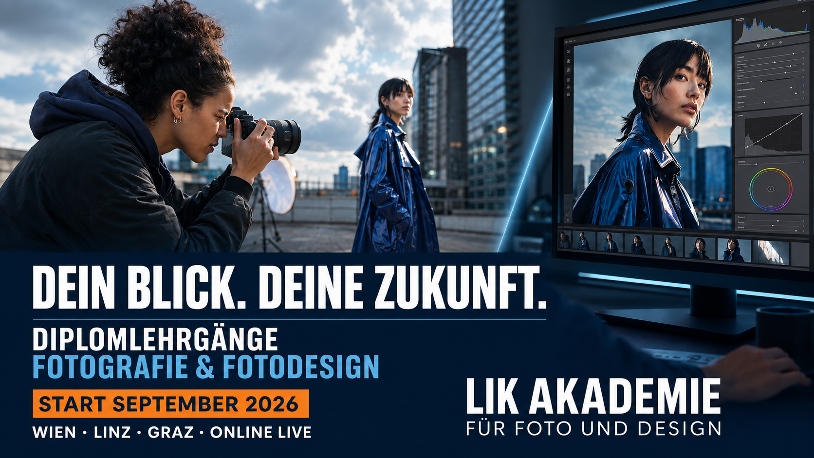 Dein Blick. Deine Zukunft: Diplomlehrgänge Fotografie und Fotodesign starten im Herbst 2026