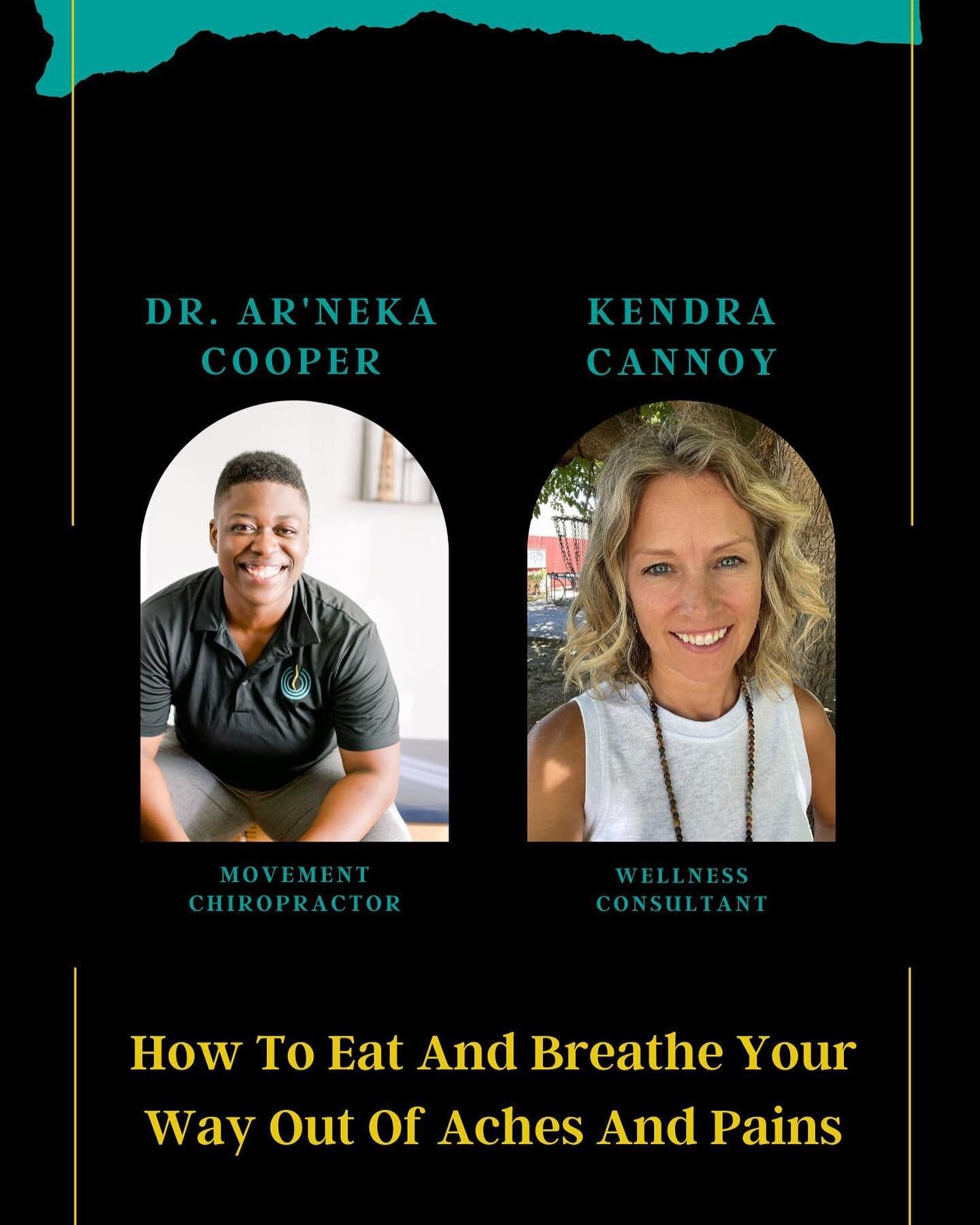 Are physical and mental symptoms holding you back from fully enjoying an active and full life?

Join @resilientspine + @kendracannoy for their workshop: How To Eat And Breathe Your Way Out of Aches and Pains

They will be sharing some simple tips you