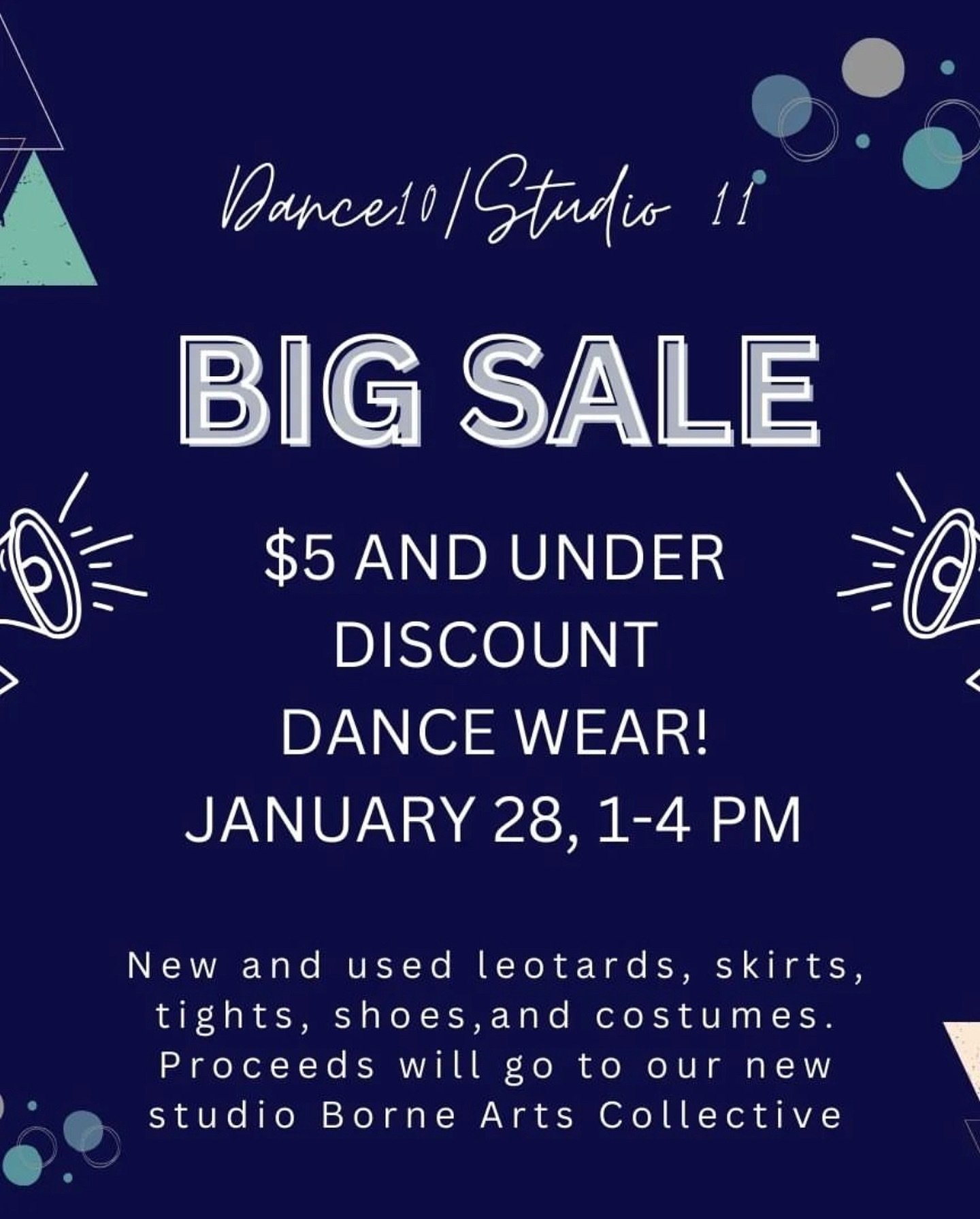 This Sunday at @studio11sacramento!! ✨ 

@borneartscollective is selling pieces from their HUGE collection of Dancewear and costumes for $5 and under! Come purchase new and gently used leotards,
tights, shoes and costumes. 

This is a great way to up