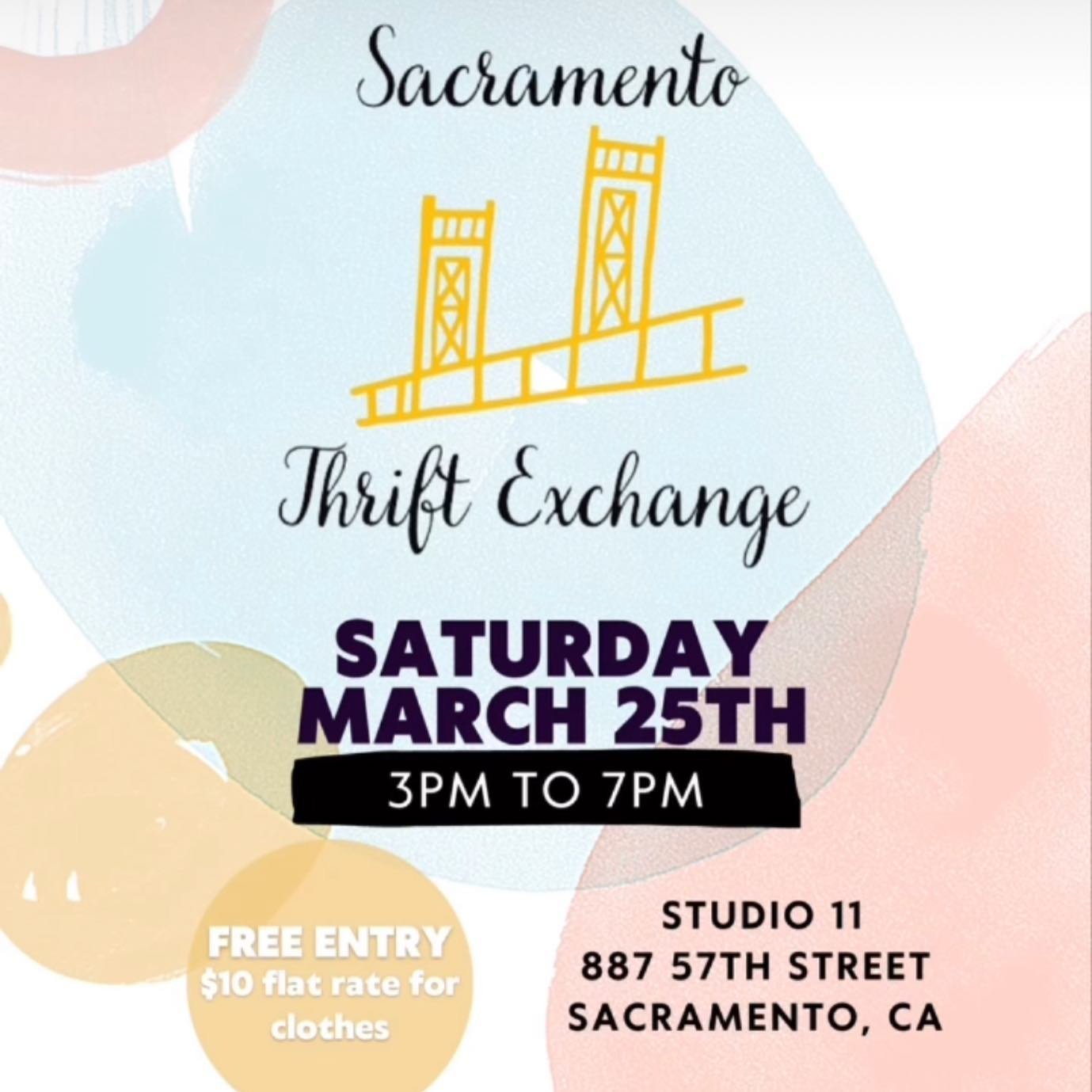 @sacramentothriftexchange is hosting another event this Saturday at @studio11sacramento!! Here&rsquo;s how it works 👇🏽

👉🏽 DONATE: Clean out your closet and bring your unwanted, gently used clothes to Studio 11 on Friday evening or during the eve