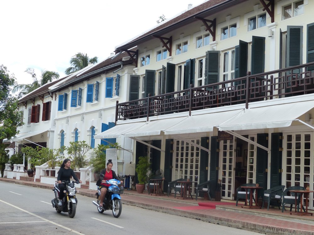 This confluence between French colonial architecture and old Lao architecture...