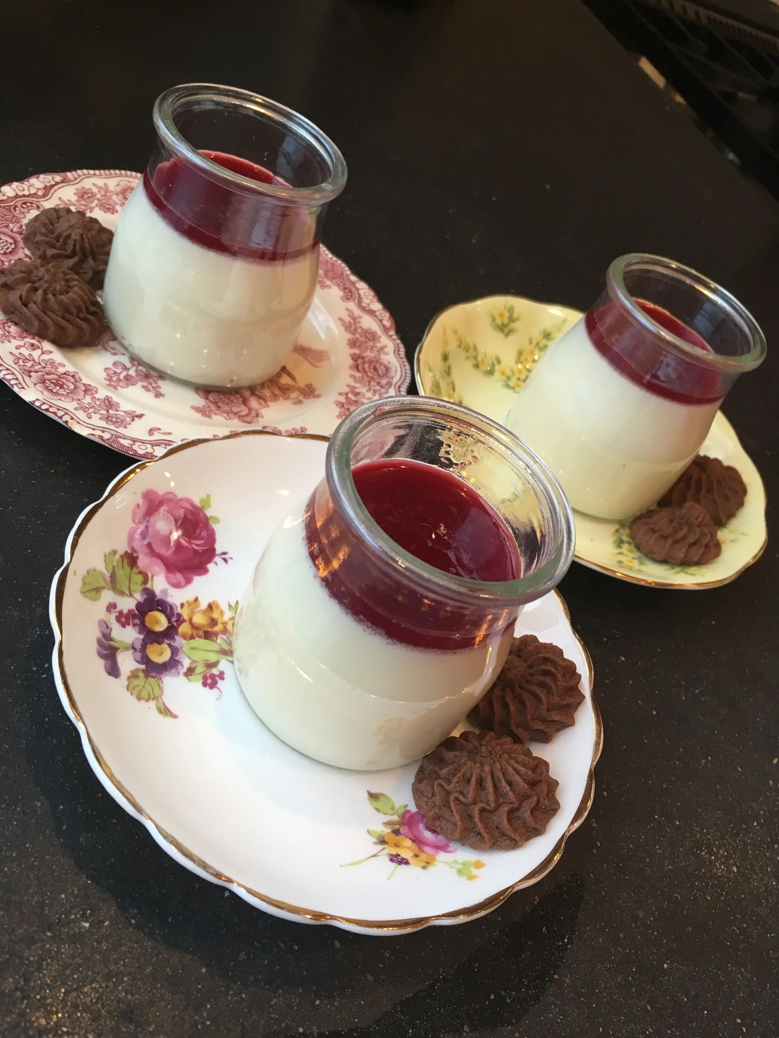 Panna Cotta with Blood Orange Sauce