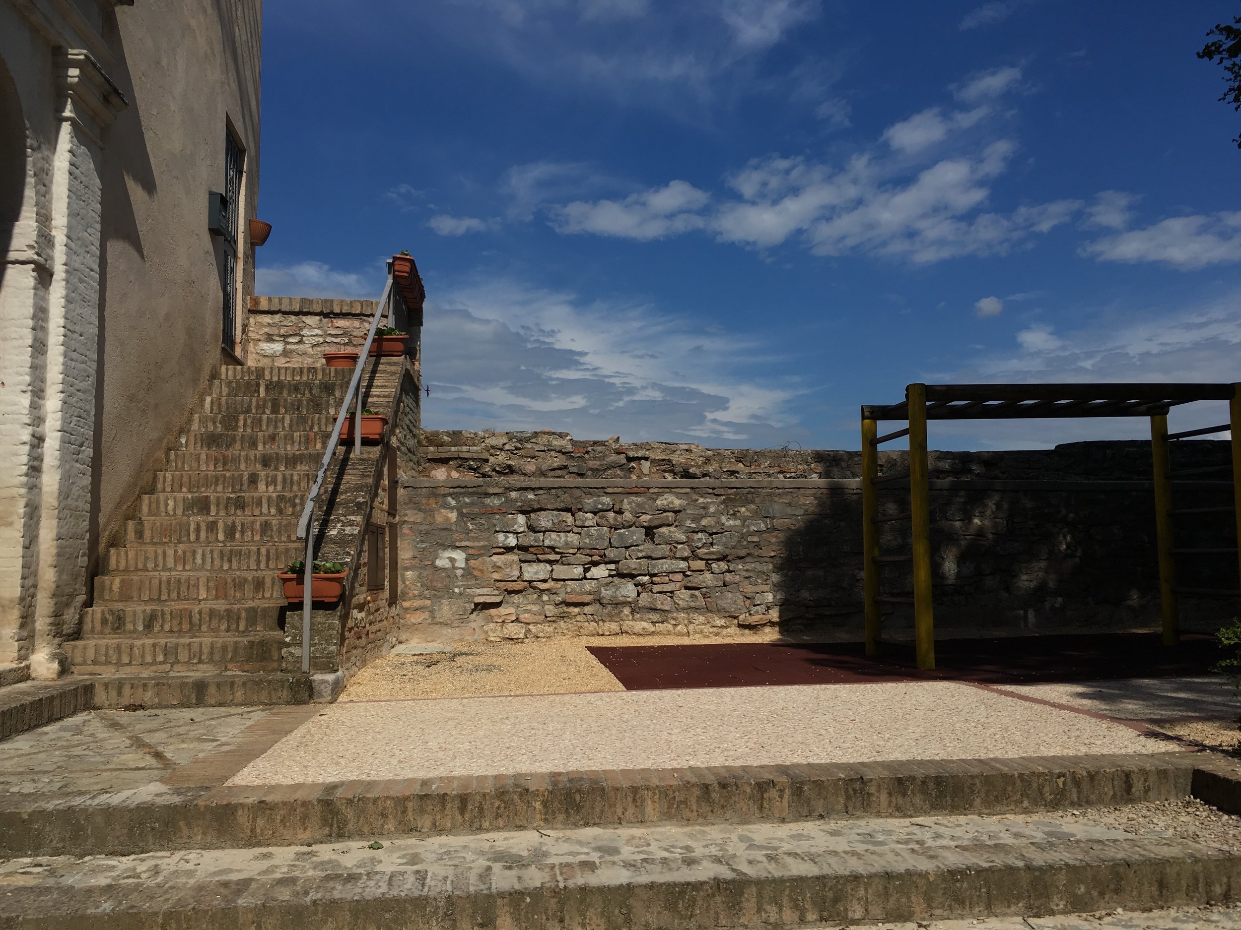 Aqueduct remains at the playground