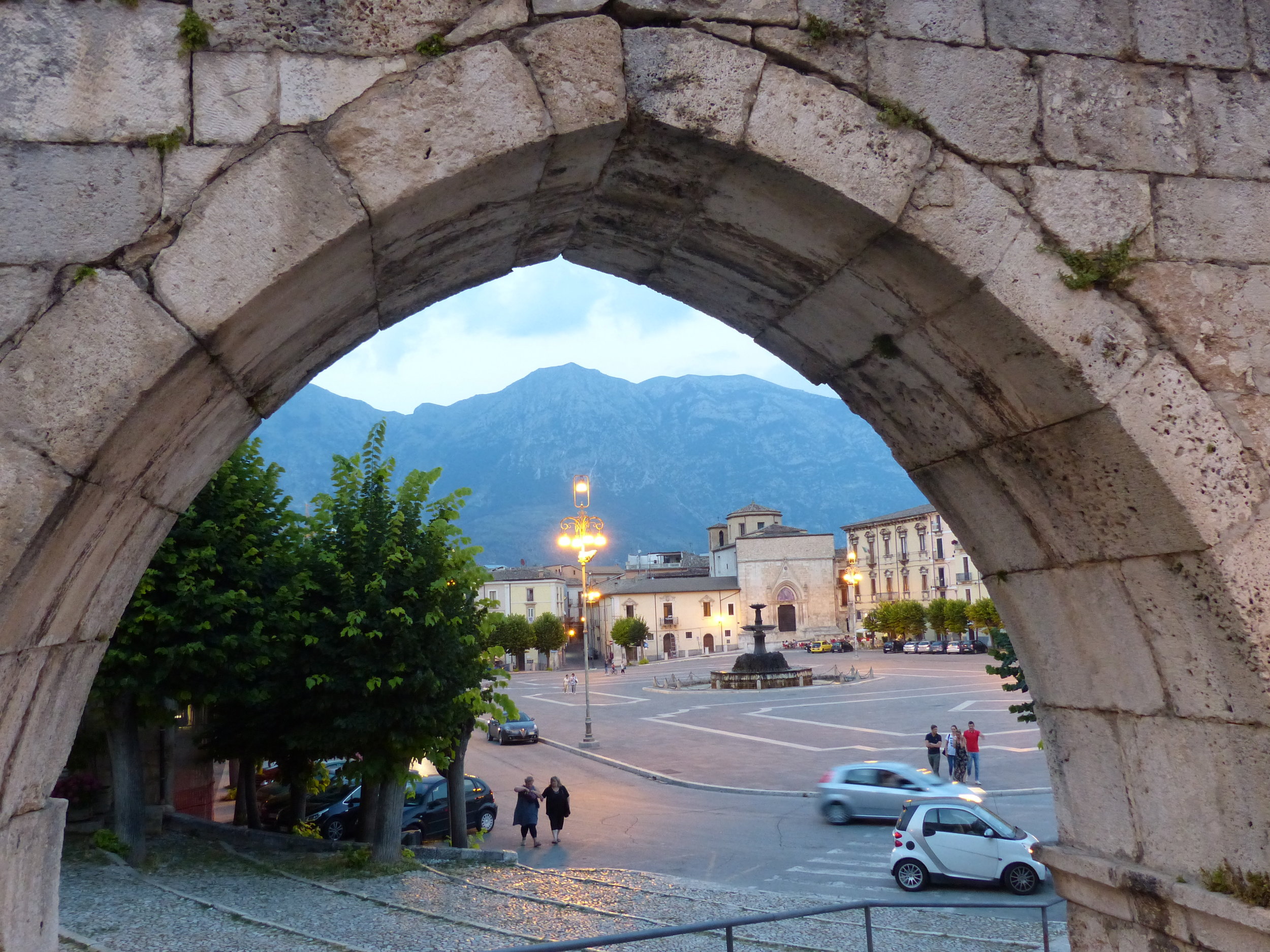 Through the aqueduct arch