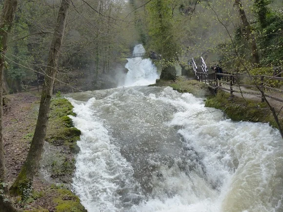 Untouristed Italy in Marmore falls in Umbria