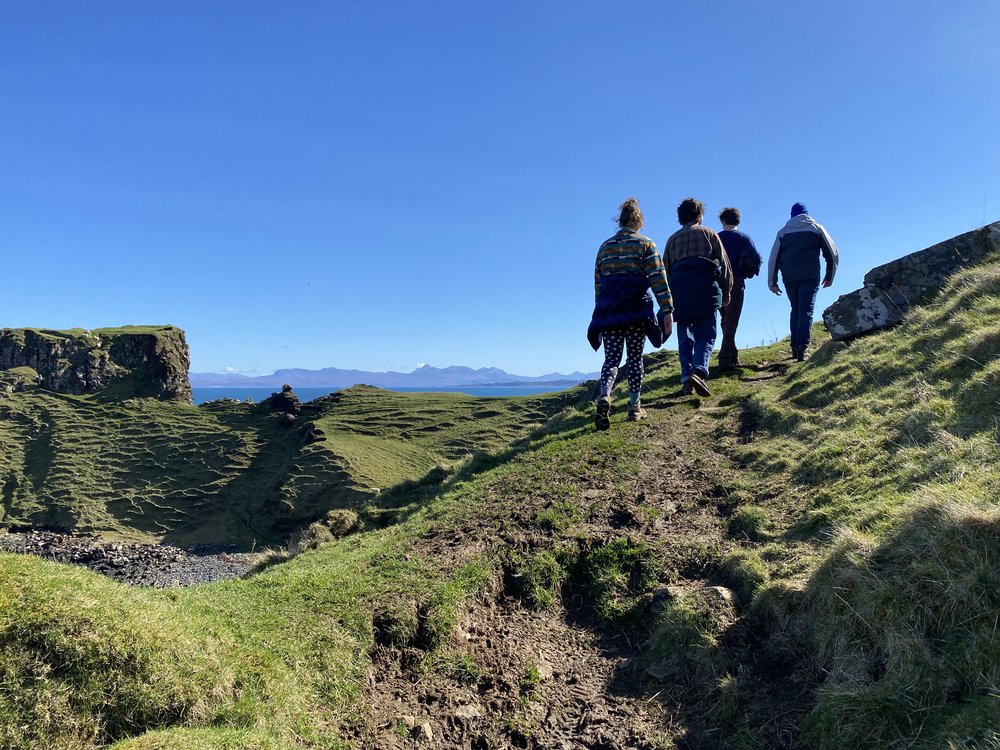 family hiking vacation to isle of skye, scotland