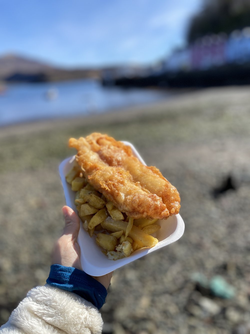 dining on isle of skye, fish and chips