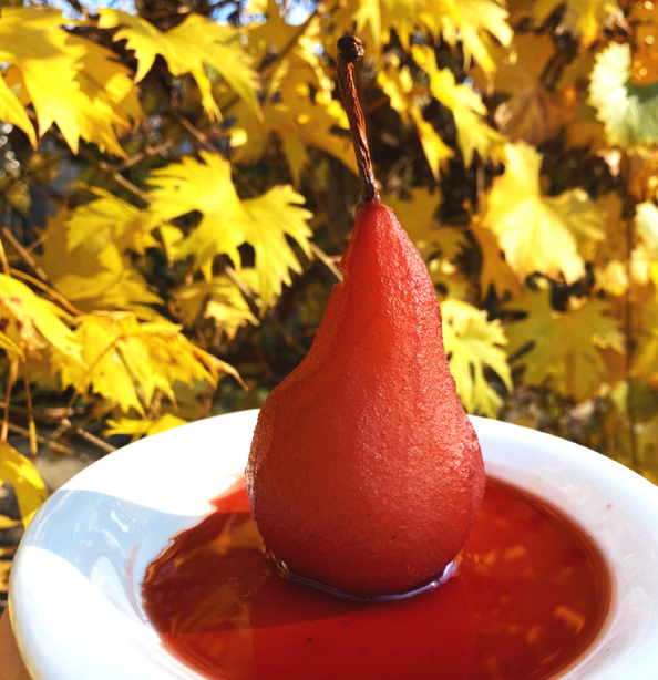 Pears poached in Wine: An ode to Autumn