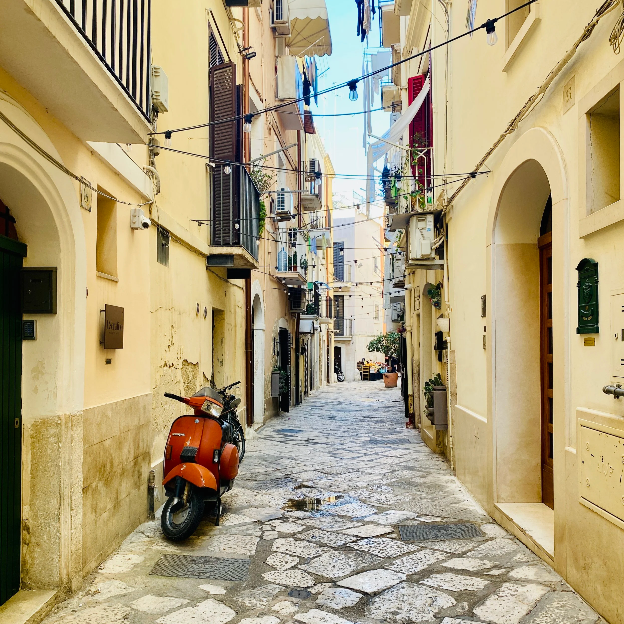 A woman alone in Bari's fish market