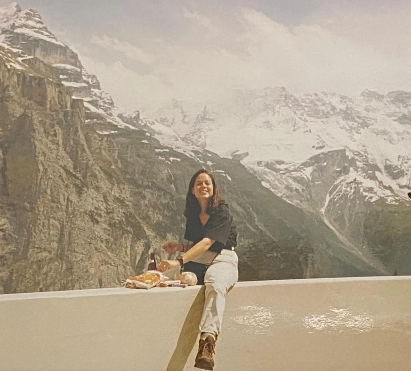 Twenty year old me, backpacking through Europe. When Keith snapped this photo in the alps thirty-plus years ago, we had no idea how prescient it was.