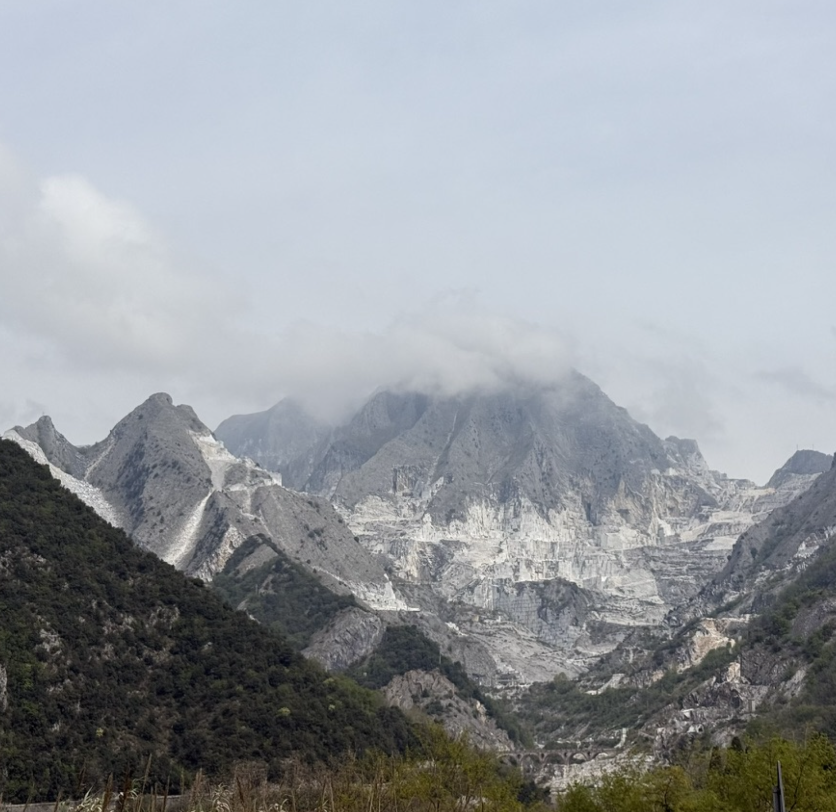 apuan alps and marble mines in undiscovered coastal Tuscany