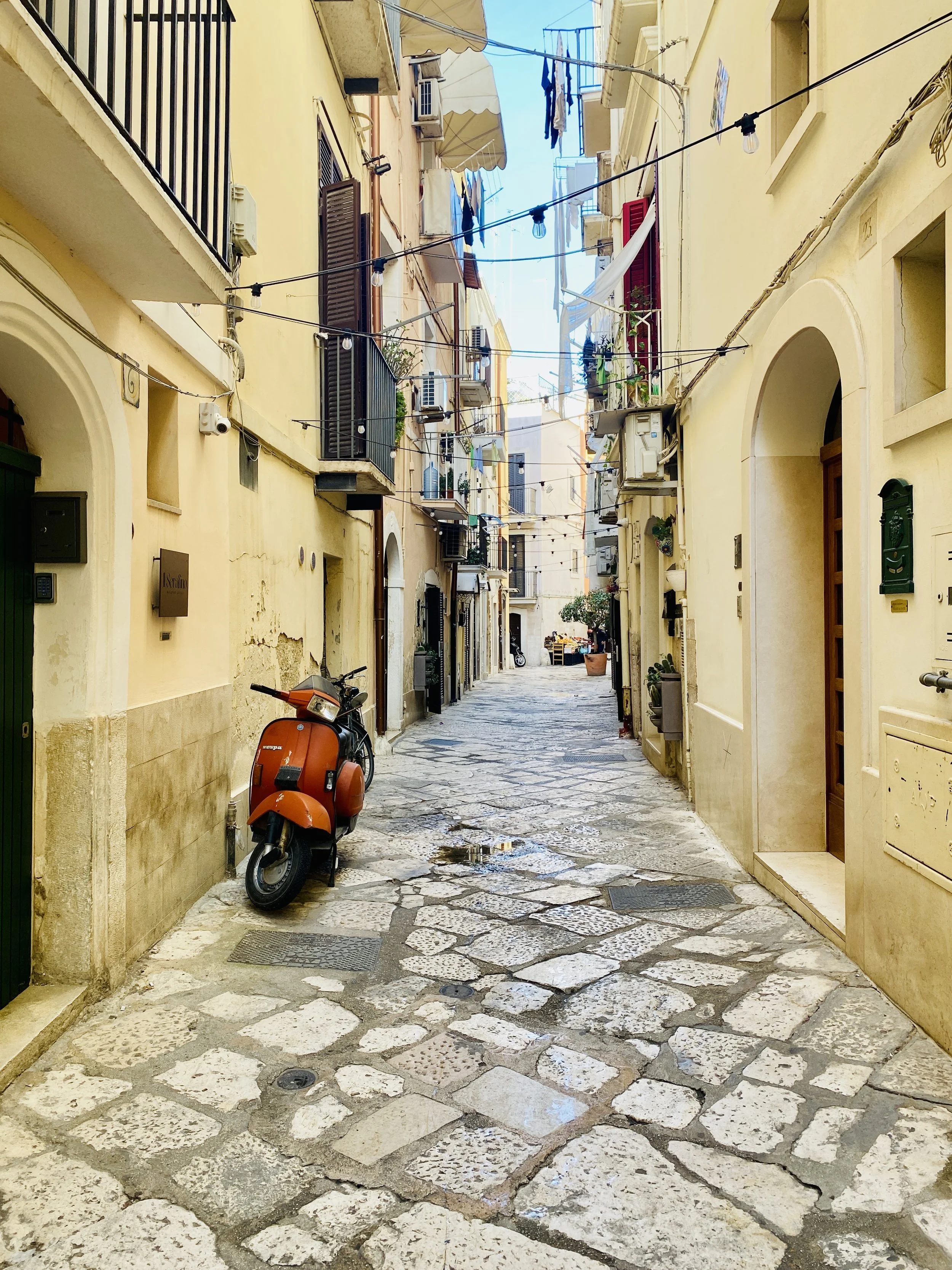 A scooter on the ancient streets of Bari