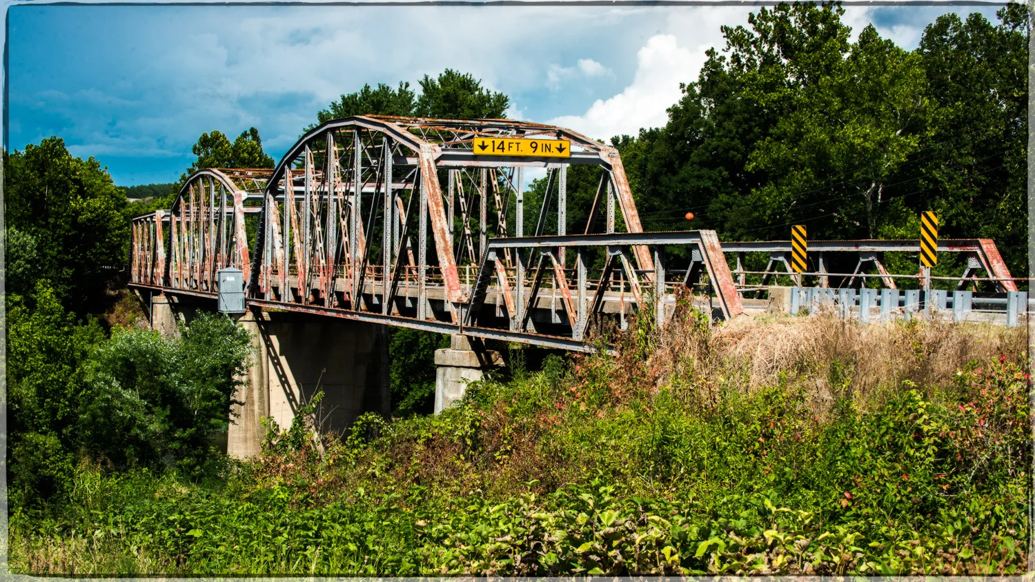 Gasconade River Bridge August 2014, prior to closing. ©Pics On Route 66