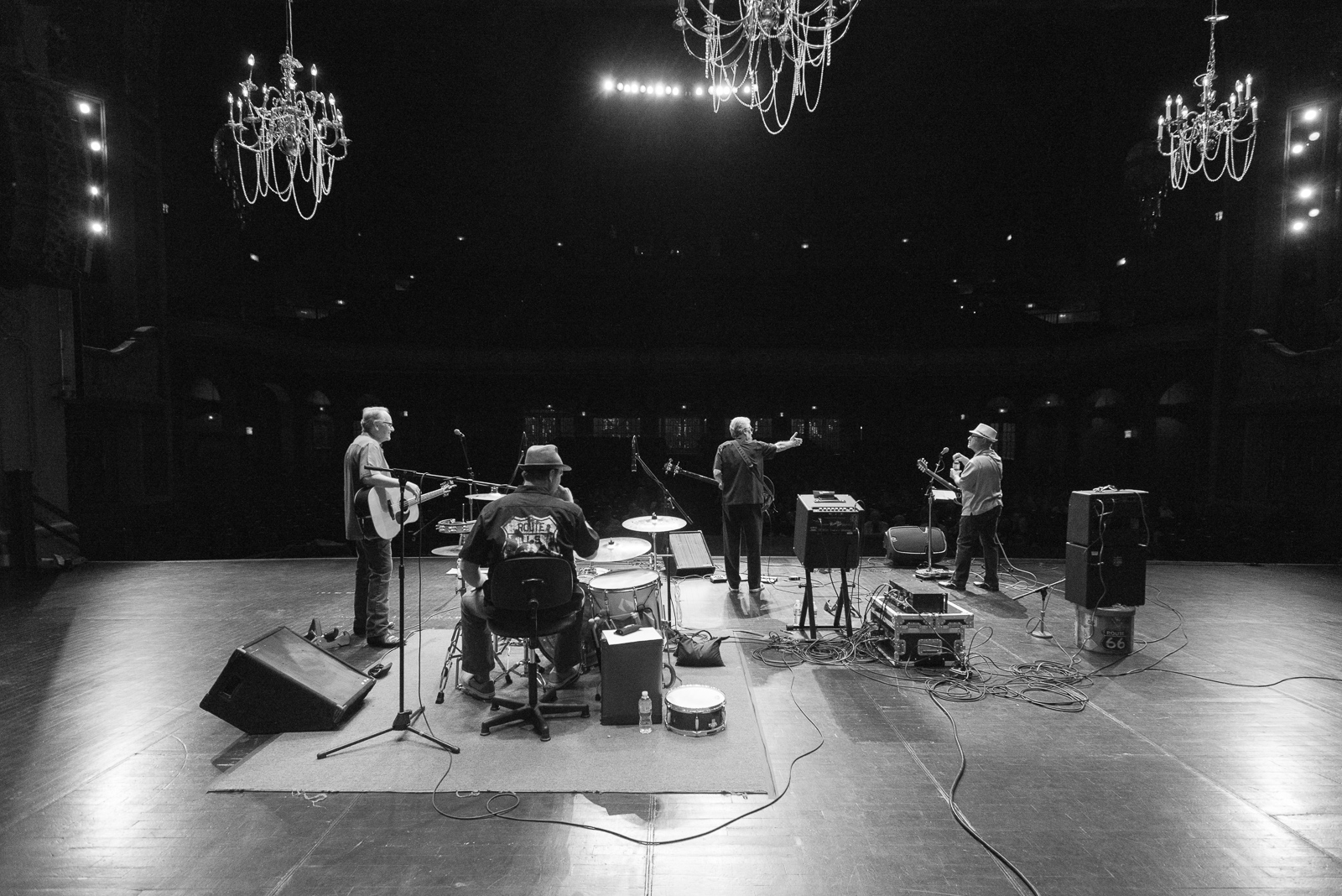 View from backstage at the Rialto at The Road Crew entertains for some of Route 66's finest.