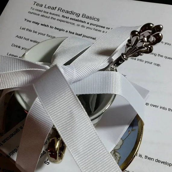 Want practice reading tea leaves? A tea leaf reading kit is a great step forward. They make a great Valentine's Day gift. Each includes tea and a guide for reading your tea cup: order now , you get a free e-book off common tea leaf reading symbols to nourish your heart.