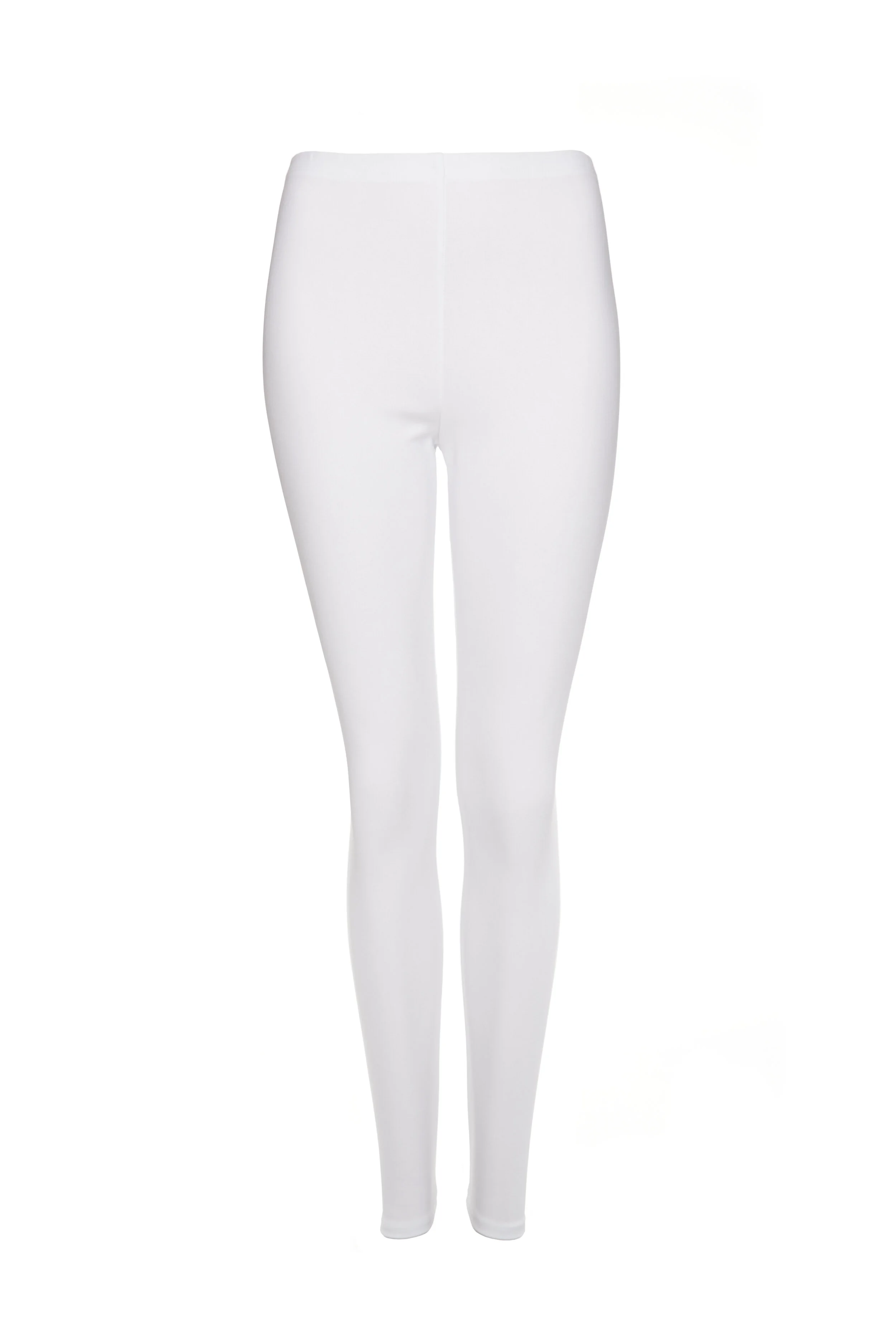 White Crepe Leggings