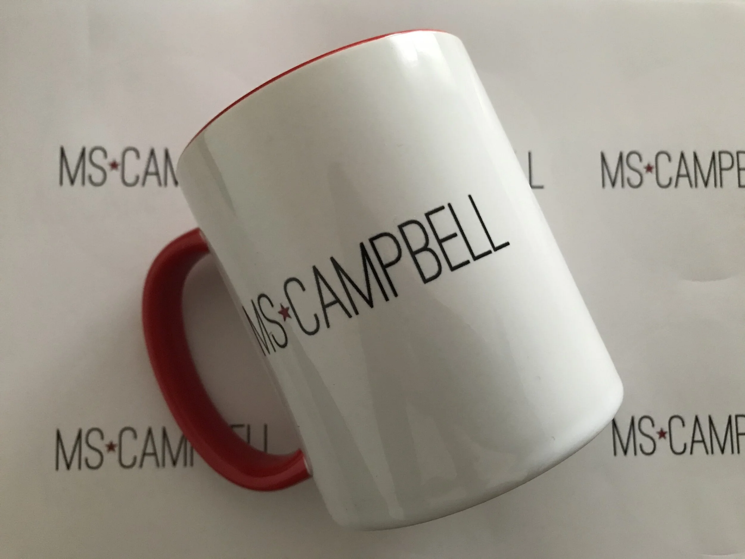 Ms Campbell logo mug 
