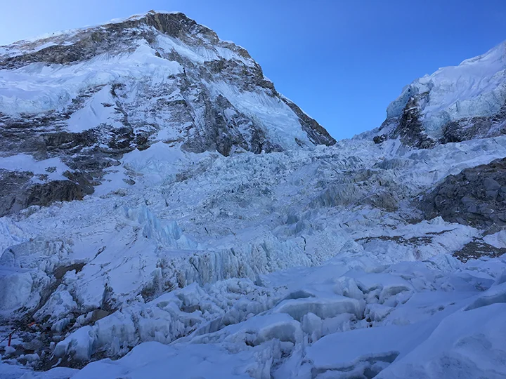 Looking Up Into ~2000' of Cascading Glacier