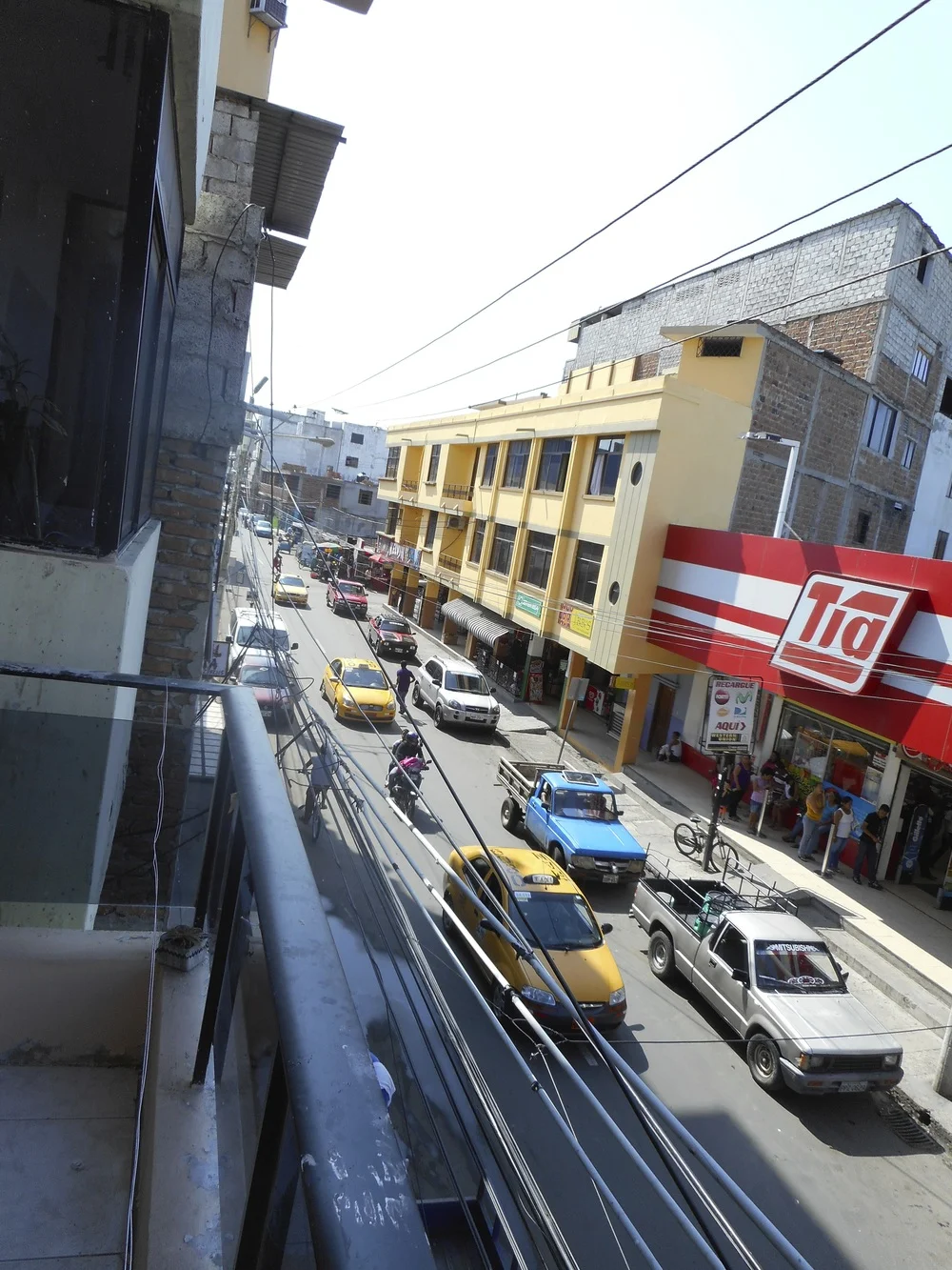 I lived in the commercial center of Manta, Tarqui, a street market. This picture was taken from the window of my host family’s apartment. There was always noise and traffic at every hour of the day, no matter what.