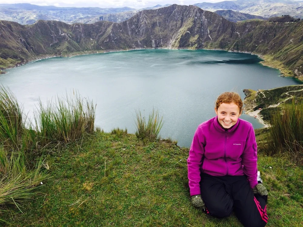 I had the opportunity to take a trip up to the mountains of Ecuador during my school vacation. I went up to Lake Quilotoa, a volcano crater lake at more than 12,000 feet, and then hiked 12 km back to the hotel.